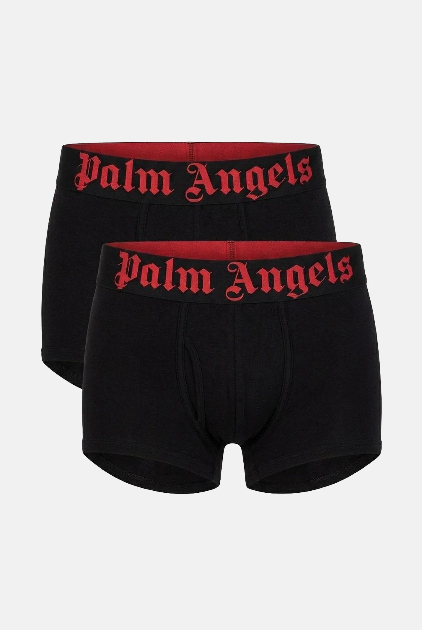 PALM ANGELS Boxer (2 paia) neri da uomo con elastico logato PLA1UMBTR11BI BL PALM ANGELS
