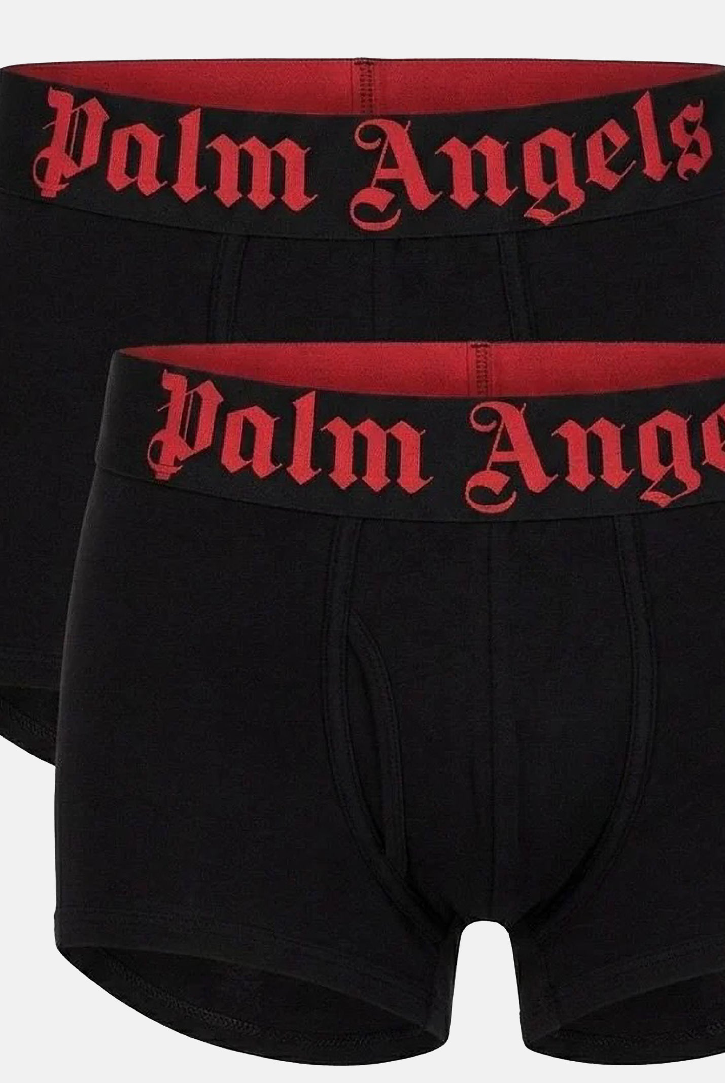 PALM ANGELS Boxer (2 paia) neri da uomo con elastico logato PLA1UMBTR11BI BL PALM ANGELS