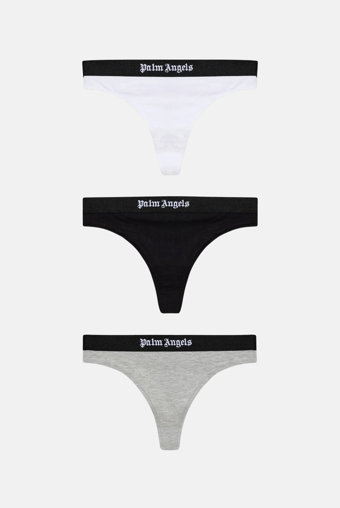 PALM ANGELS Set perizomi THREE PACK, multicolore da donna con design tinta unita e fascia elastica logata.<BR/> PLA1UWBT01TR AS PALM ANGELS
