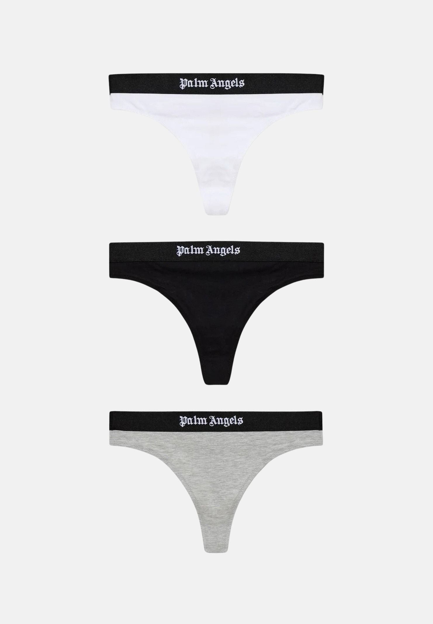 PALM ANGELS Set perizomi THREE PACK, multicolore da donna con design tinta unita e fascia elastica logata.<BR/> PLA1UWBT01TR AS PALM ANGELS