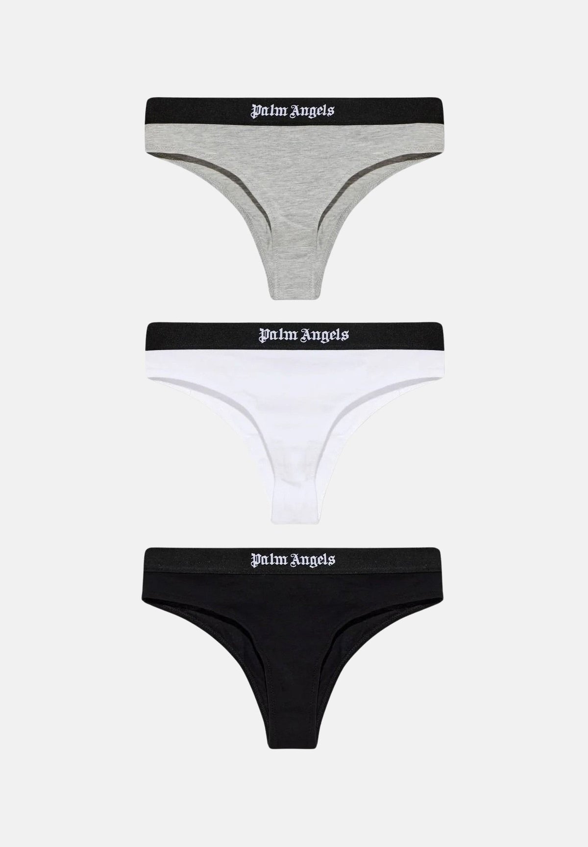 PALM ANGELS Set slip THREE-PACK, multicolore, da donna con design tinta unita e fascia elastica logata.<BR/> PLA1UWBT02TR AS PALM ANGELS