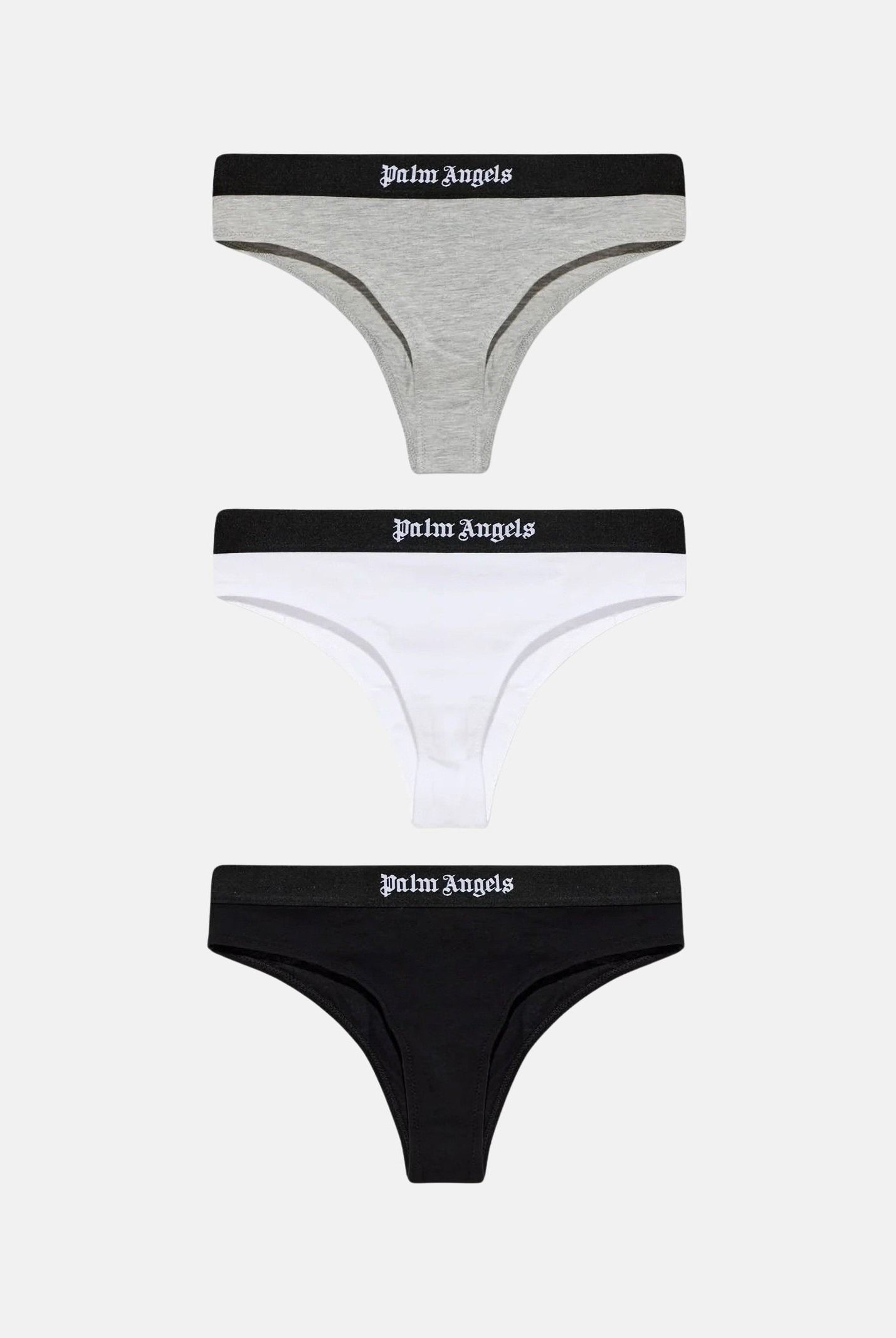 PALM ANGELS Set slip THREE-PACK, multicolore, da donna con design tinta unita e fascia elastica logata.<BR/> PLA1UWBT02TR AS PALM ANGELS