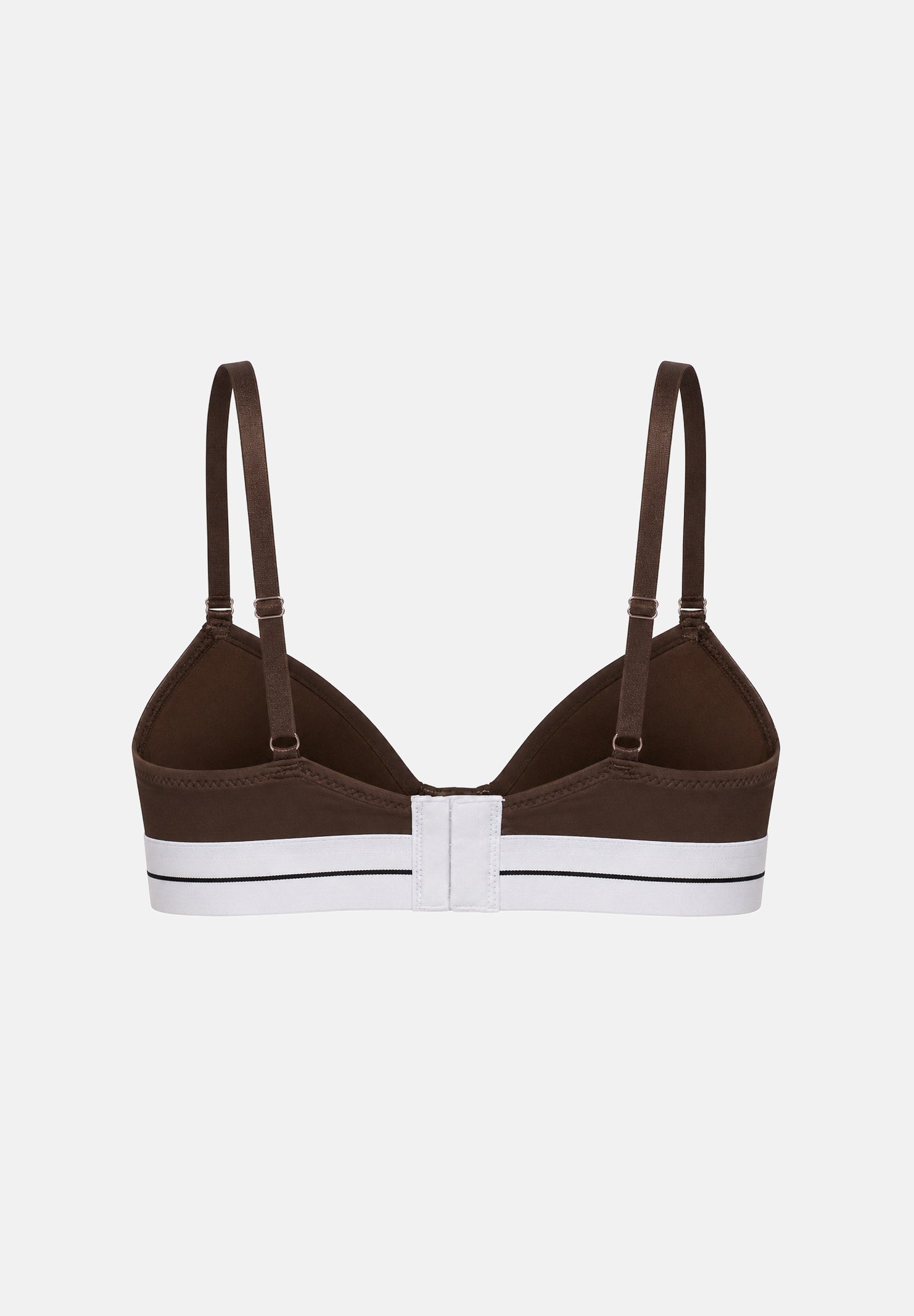 PALM ANGELS Reggiseno choccolate marrone da donna con fascia logo a contrasto <BR/>. PLA1UWTP05SI CH PALM ANGELS