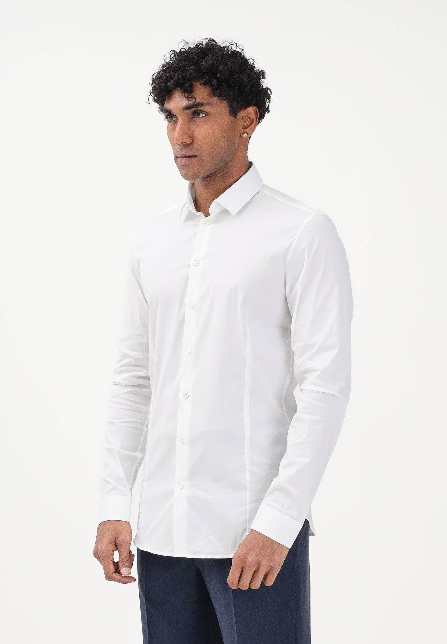 PATRIZIA PEPE Camicia a manica lunga bianca da uomo 5C0055A01 W103 PATRIZIA PEPE