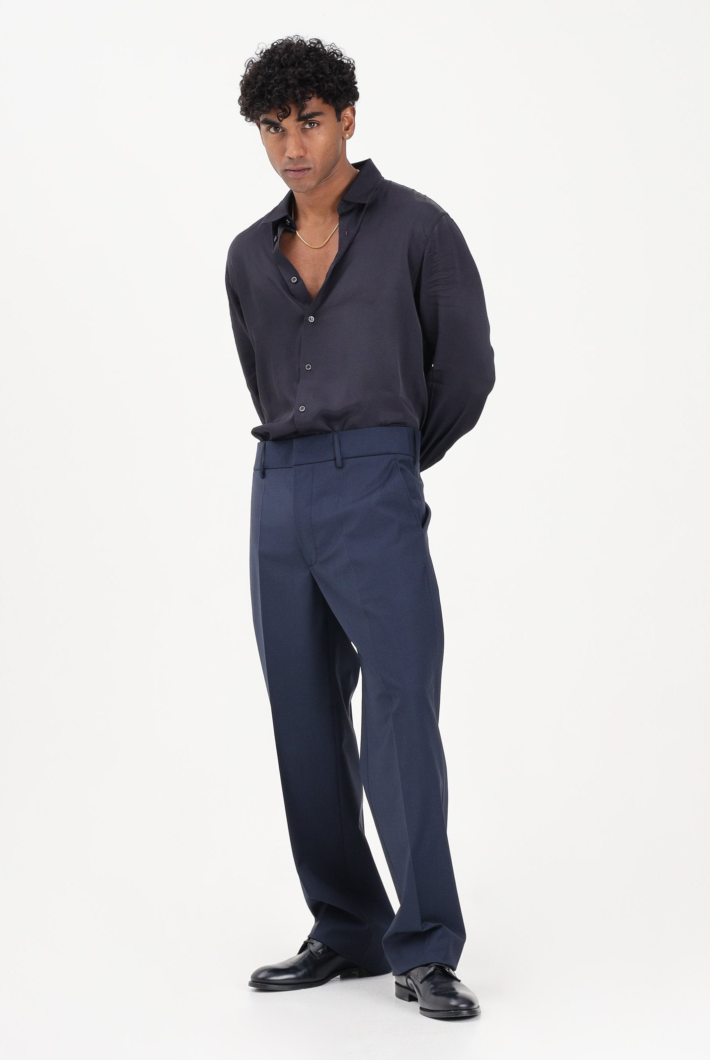PATRIZIA PEPE Camicia a manica lunga blu da uomo 5C0310A093U C166 PATRIZIA PEPE