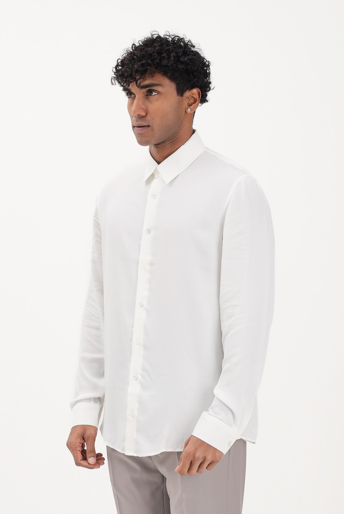 PATRIZIA PEPE Camicia a manica lunga bianca da uomo 5C0310A093U W103 PATRIZIA PEPE