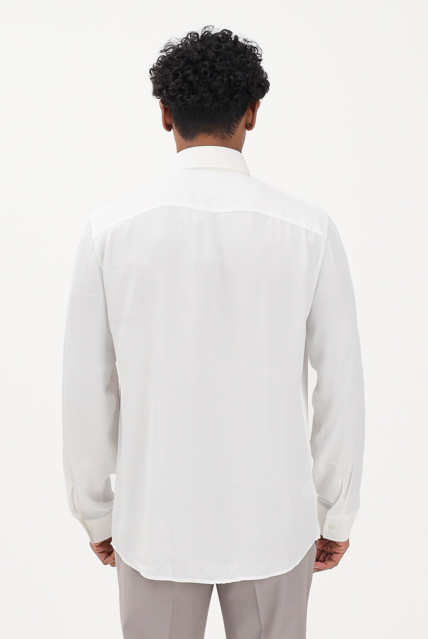 PATRIZIA PEPE Camicia a manica lunga bianca da uomo 5C0310A093U W103 PATRIZIA PEPE