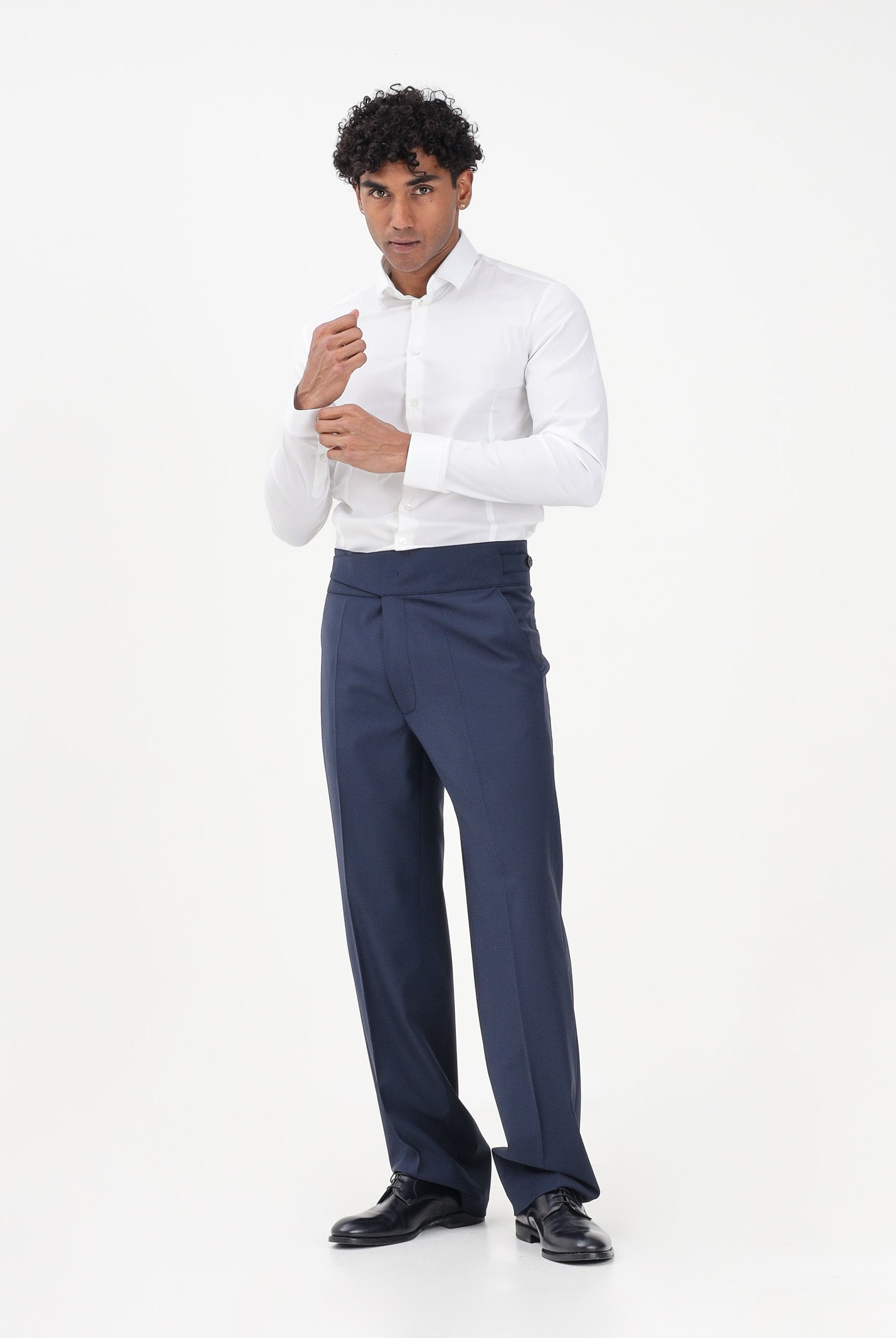 PATRIZIA PEPE Pantalone elegante blu da uomo con cintura alta 5P0557A1WK C166 PATRIZIA PEPE