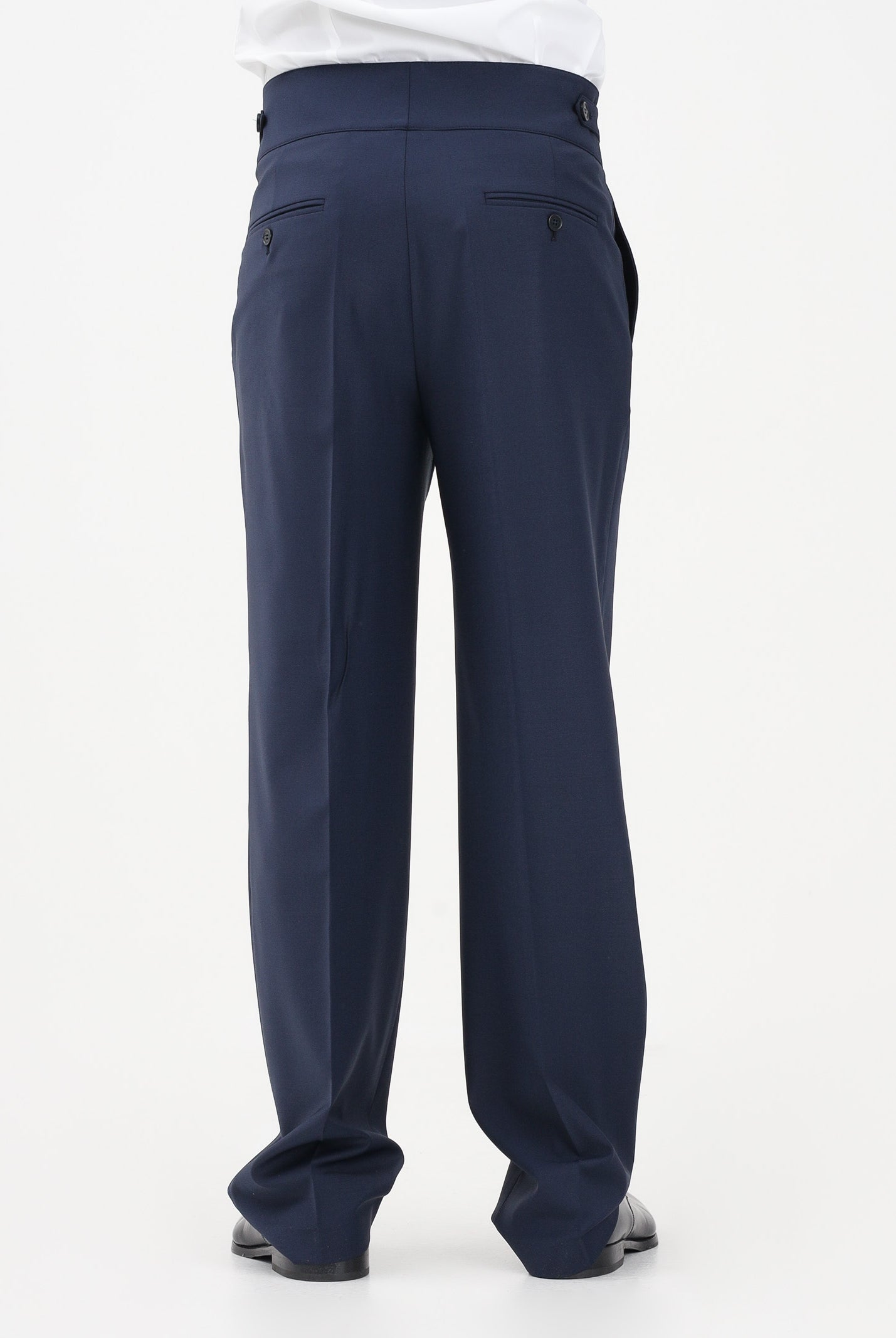 PATRIZIA PEPE Pantalone elegante blu da uomo con cintura alta 5P0557A1WK C166 PATRIZIA PEPE