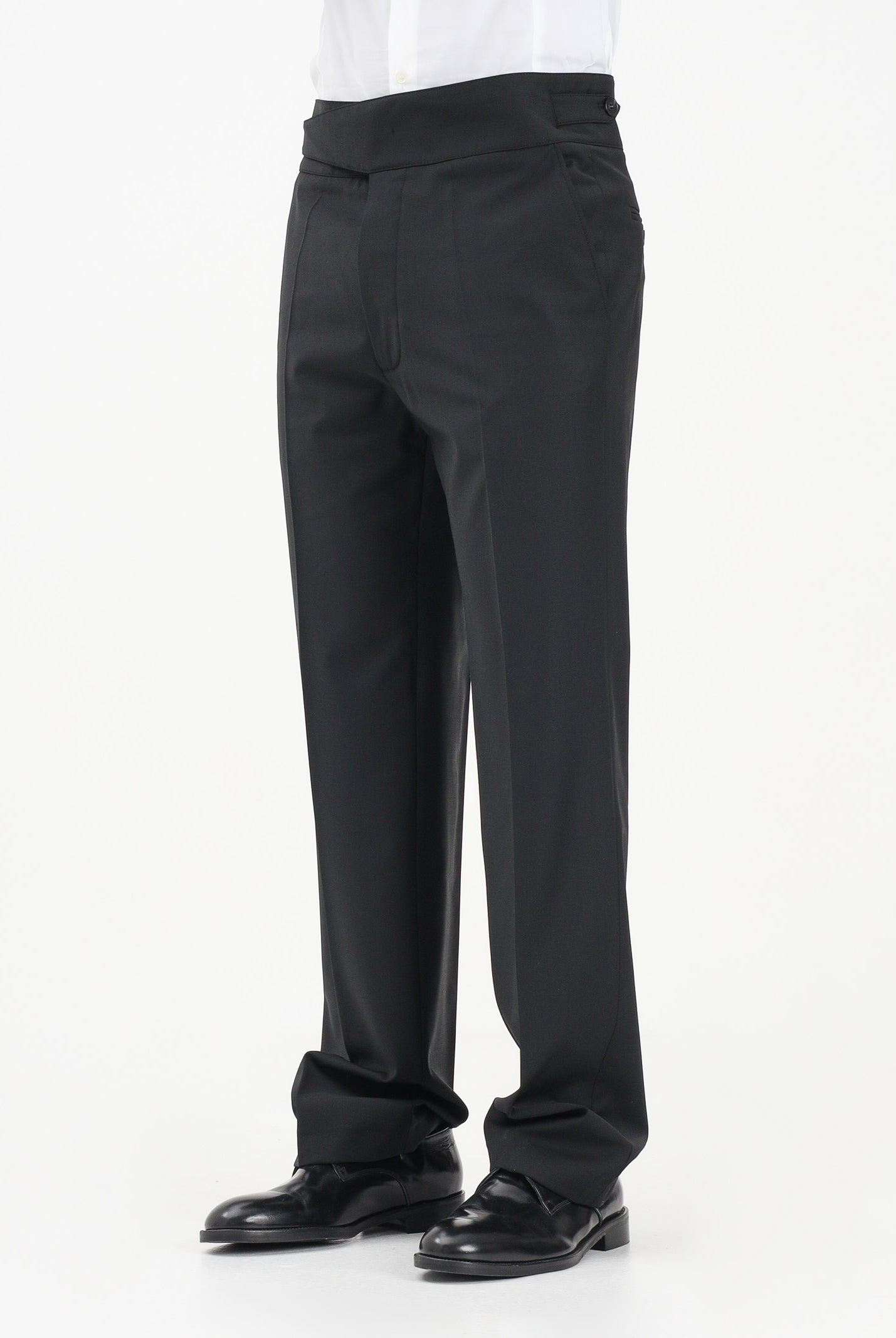 PATRIZIA PEPE Pantalone elegante nero da uomo con cintura alta 5P0557A1WK K102 PATRIZIA PEPE
