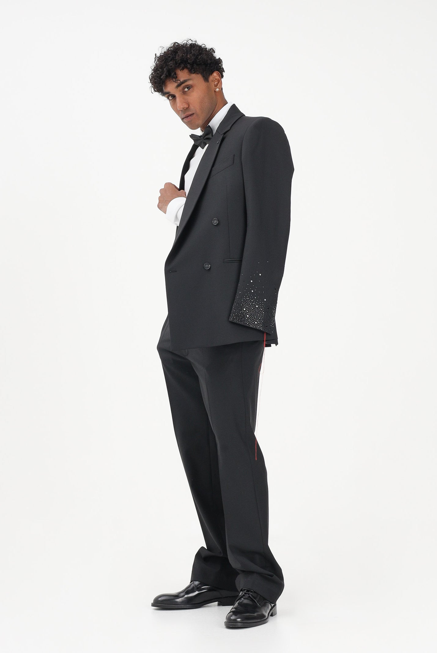 PATRIZIA PEPE Pantalone elegante nero da uomo con cintura alta 5P0557A1WK K102 PATRIZIA PEPE