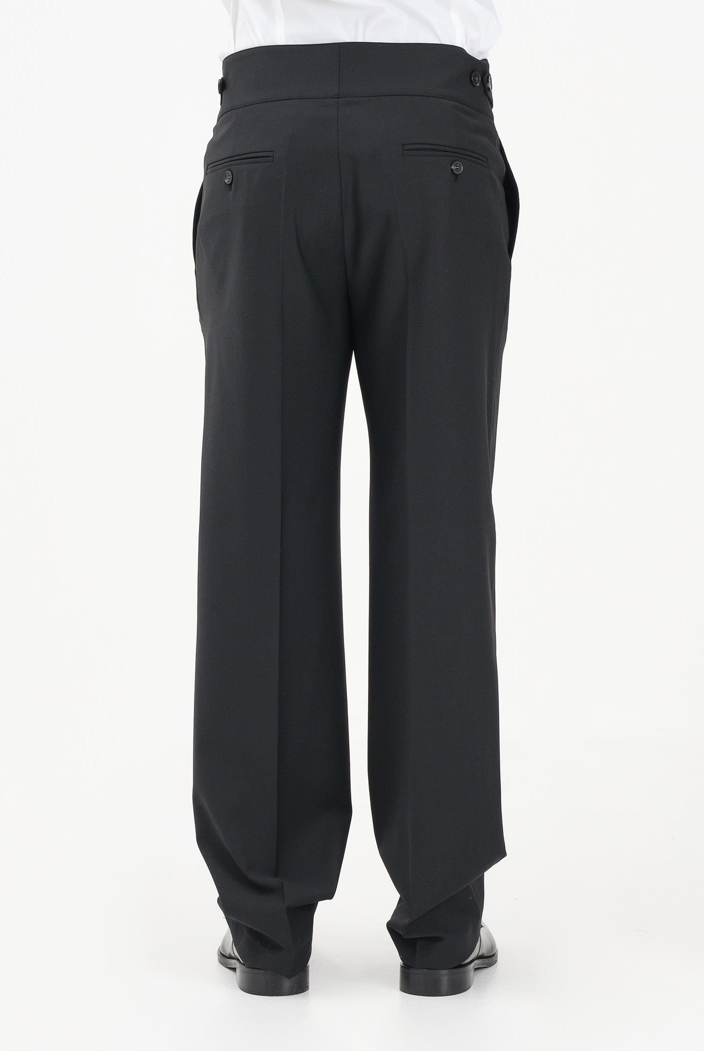 PATRIZIA PEPE Pantalone elegante nero da uomo con cintura alta 5P0557A1WK K102 PATRIZIA PEPE