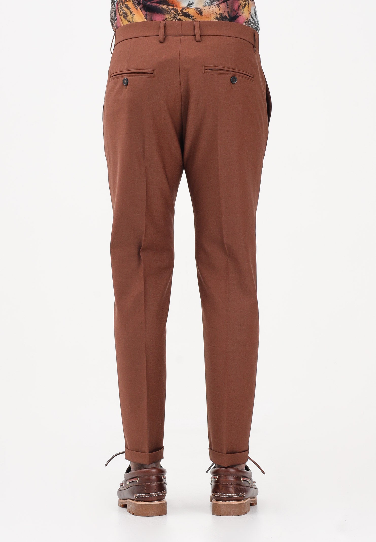 PATRIZIA PEPE Pantalone elegante cuoio da uomo 5PA429A1WK B217 PATRIZIA PEPE