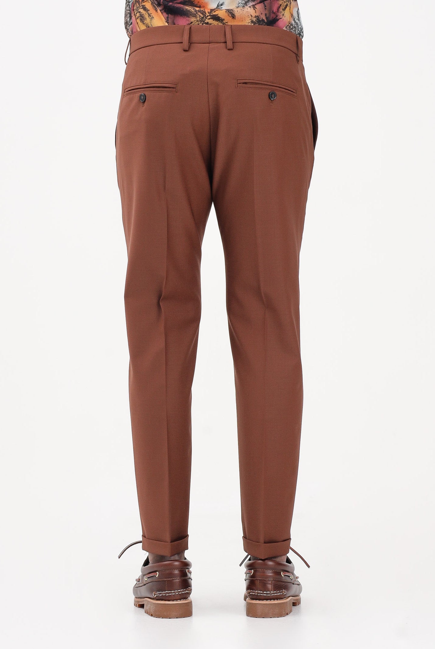 PATRIZIA PEPE Pantalone elegante cuoio da uomo 5PA429A1WK B217 PATRIZIA PEPE