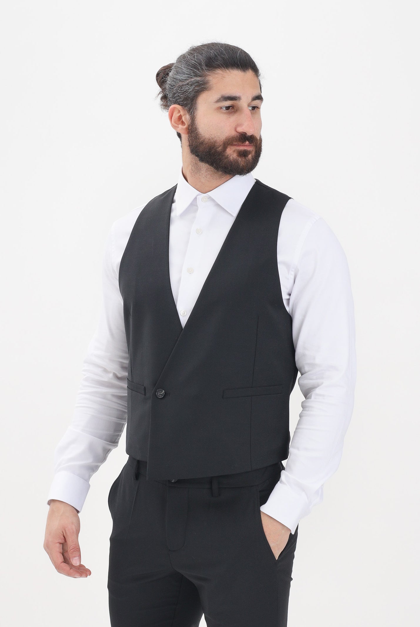 PATRIZIA PEPE Gilet nero da uomo 5S0746A590 K103 PATRIZIA PEPE