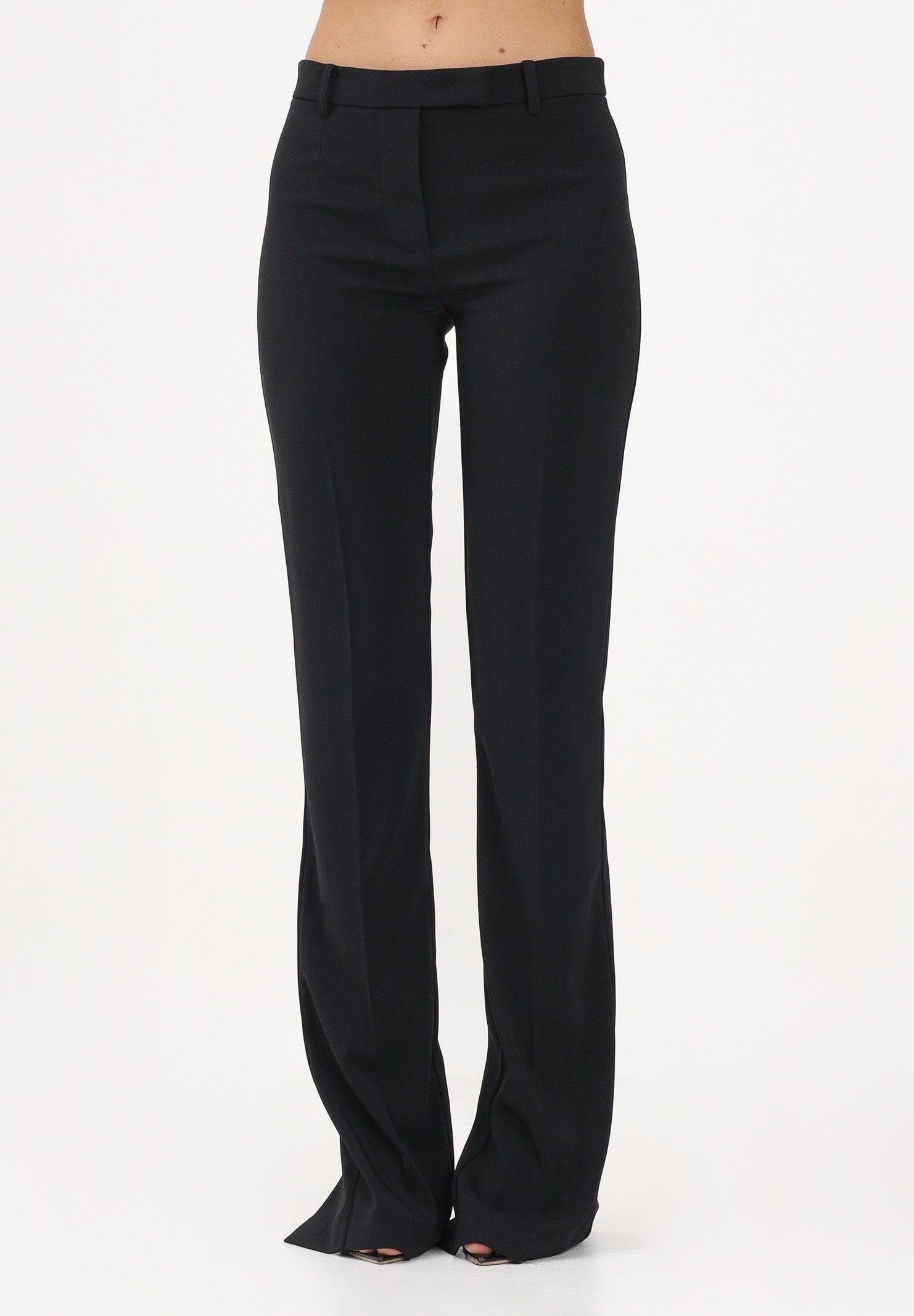 PATRIZIA PEPE Pantalone elegante nero da donna in crêpe 8P0781A6F5 K103 PATRIZIA PEPE