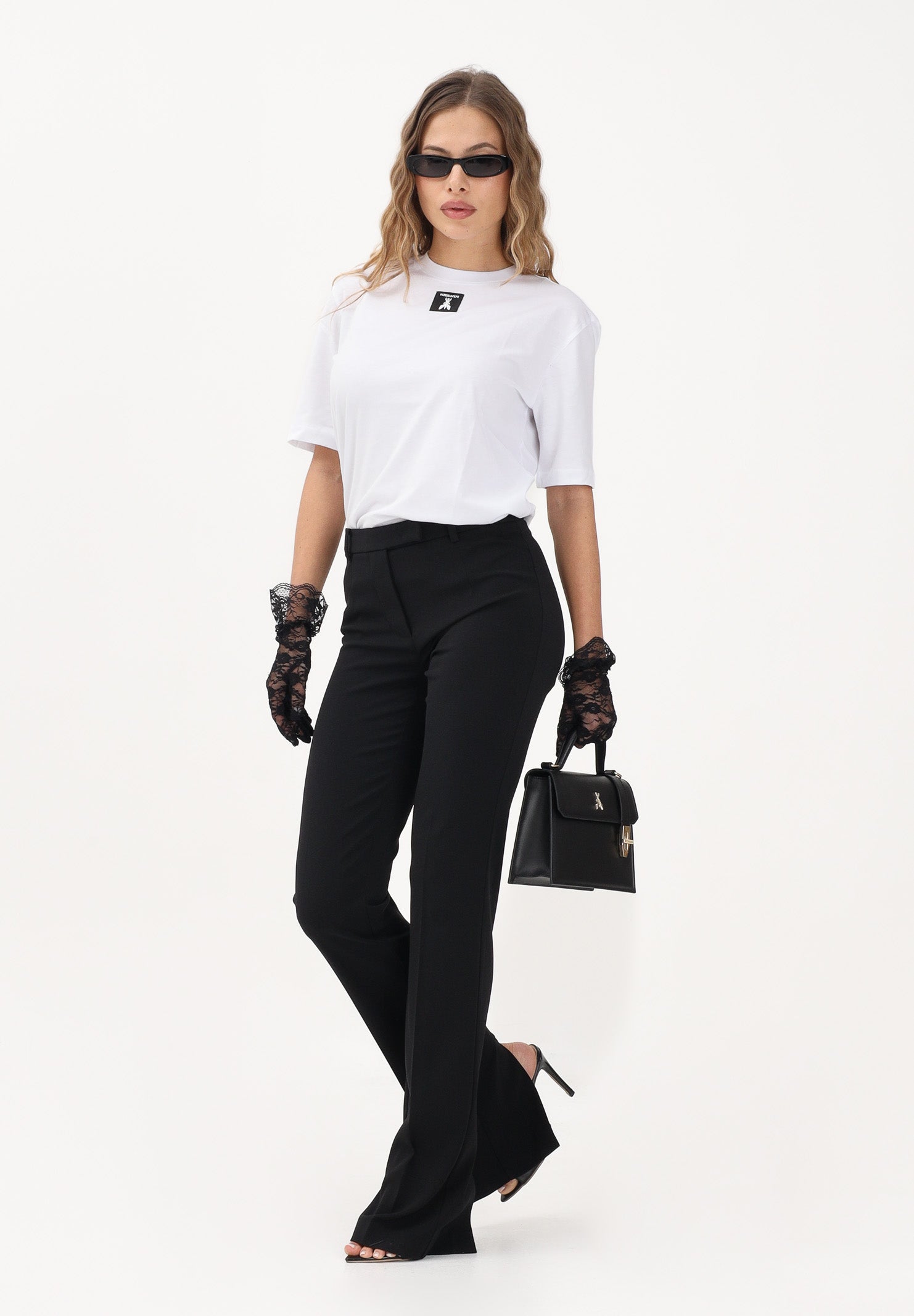 PATRIZIA PEPE Pantalone elegante nero da donna in crêpe 8P0781A6F5 K103 PATRIZIA PEPE