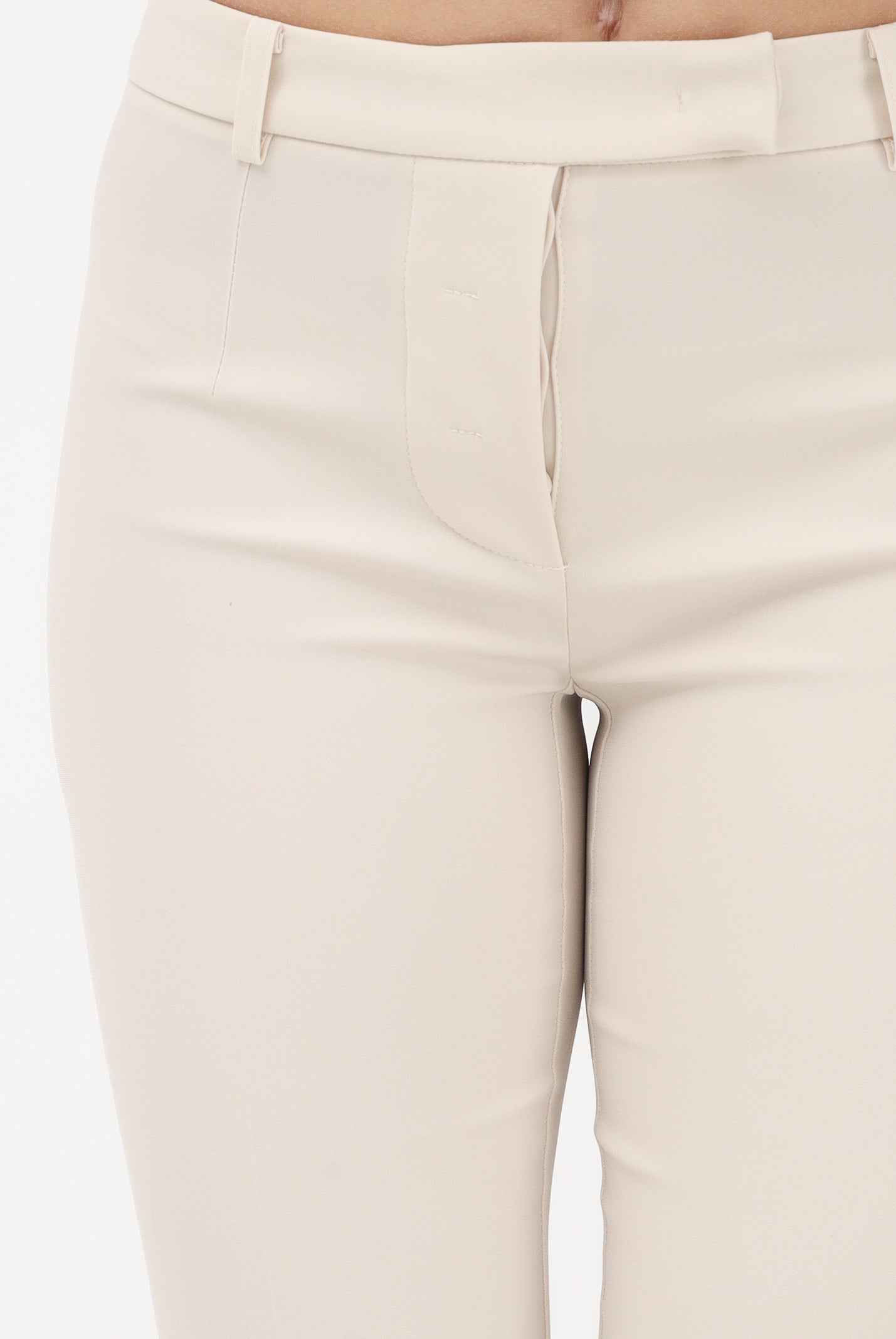PATRIZIA PEPE Pantalone elegante panna da donna in crêpe 8P0781A6F5 W409 PATRIZIA PEPE