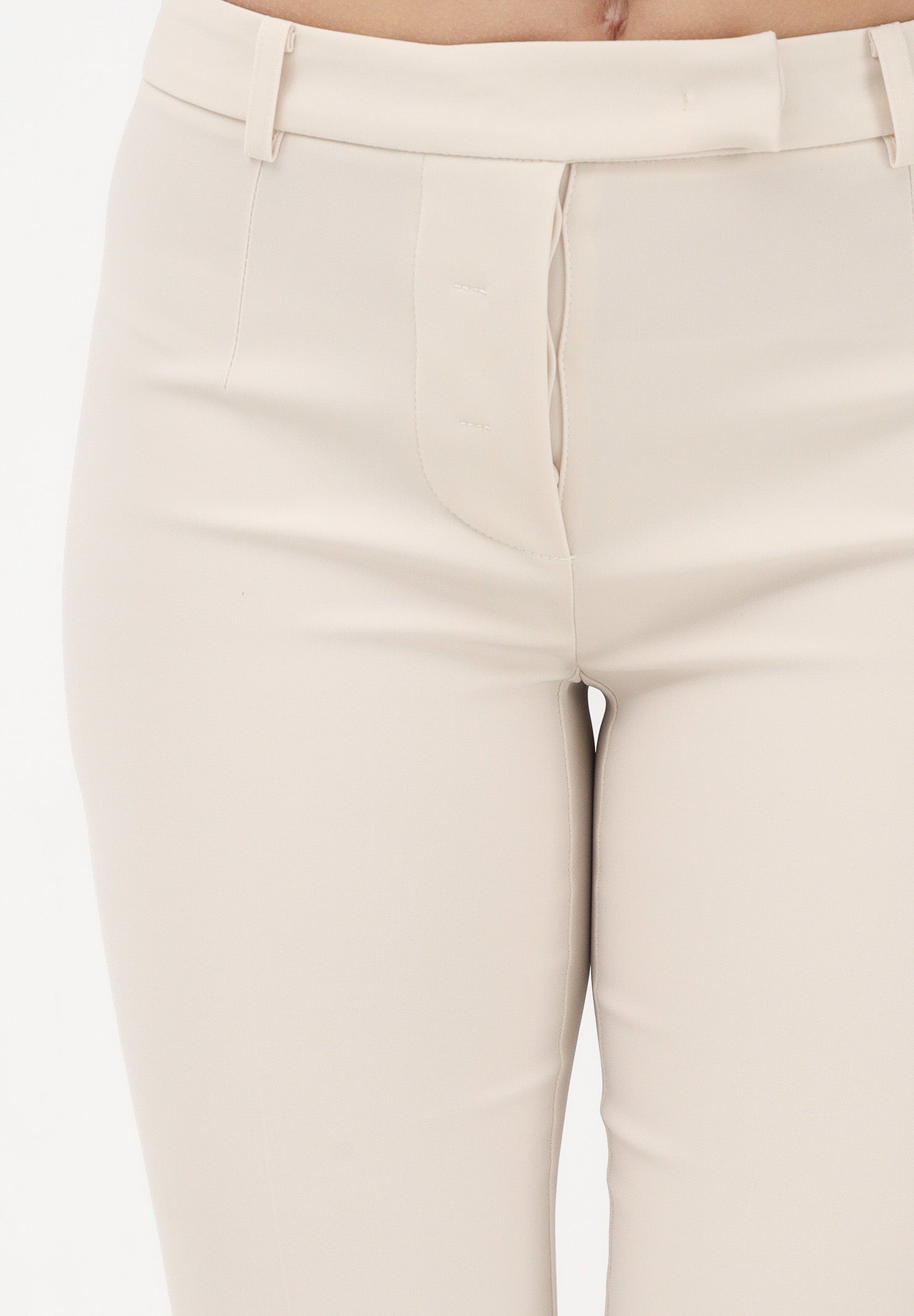 PATRIZIA PEPE Pantalone elegante panna da donna in crêpe 8P0781A6F5 W409 PATRIZIA PEPE