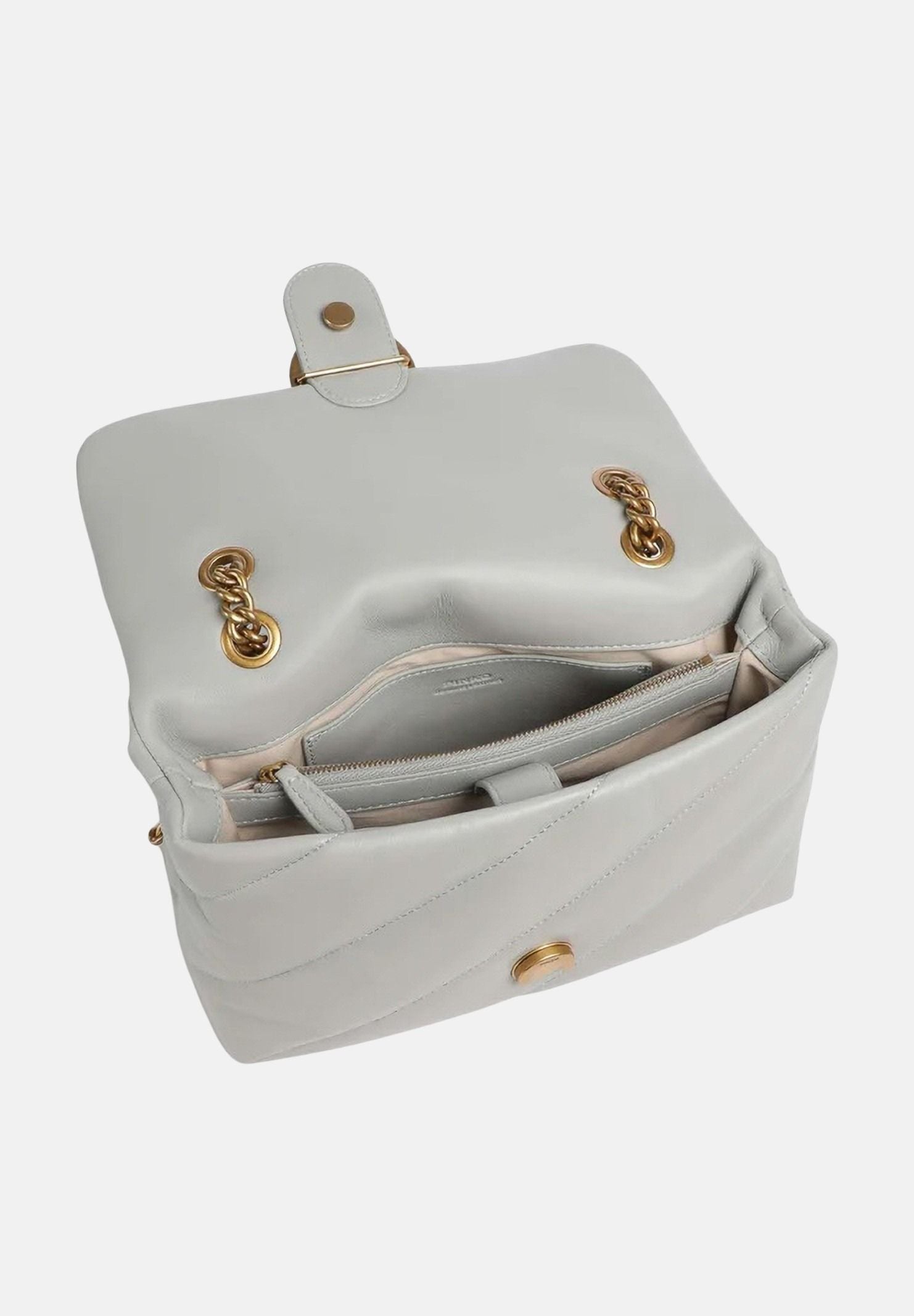 PINKO Borsa a tracolla Classic Love Bag Puff grigio perla da donna 100038A0F2 K32Q PINKO