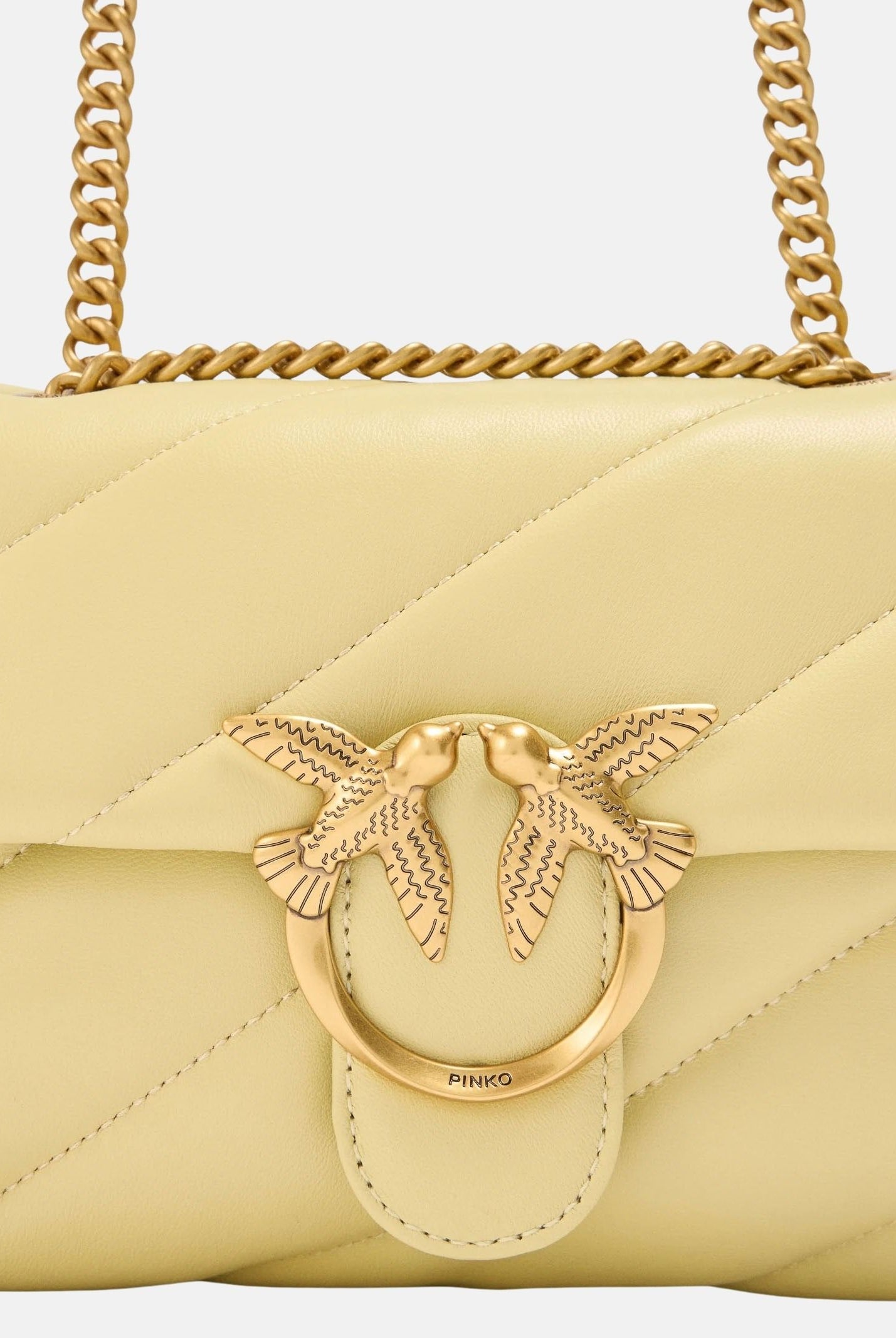 PINKO Borsa a tracolla Mini Love Bag Puff giallo vaniglia da donna 100039A0F2 C39Q PINKO