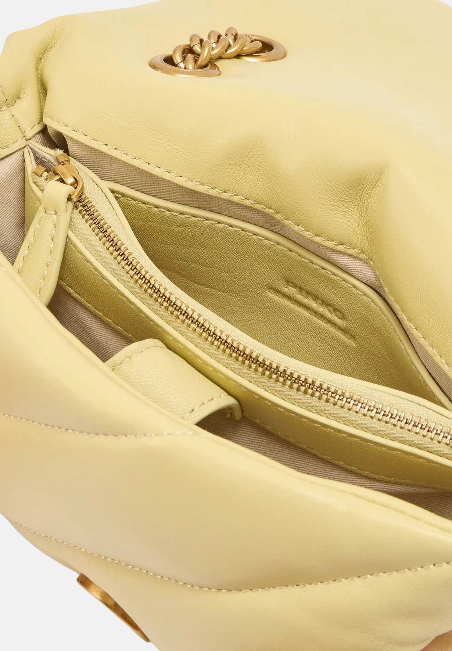 PINKO Borsa a tracolla Mini Love Bag Puff giallo vaniglia da donna 100039A0F2 C39Q PINKO