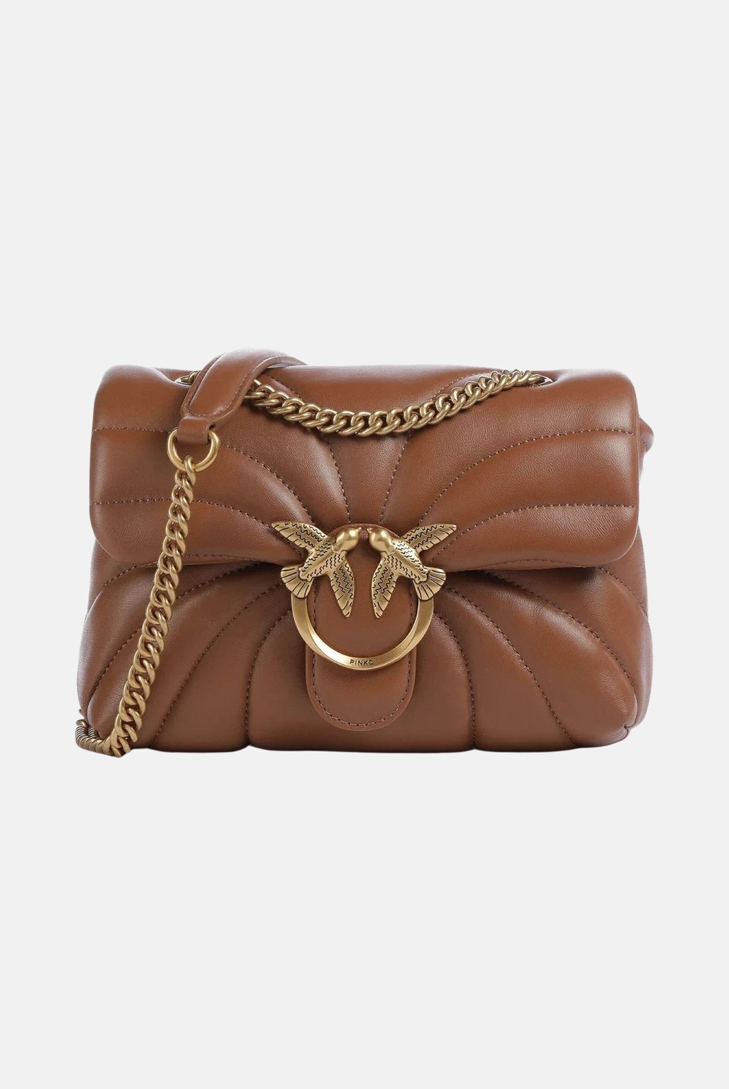 PINKO Borsa a tracolla Mini Love Bag Puff marrone da donna 100039A1EX L17Q PINKO
