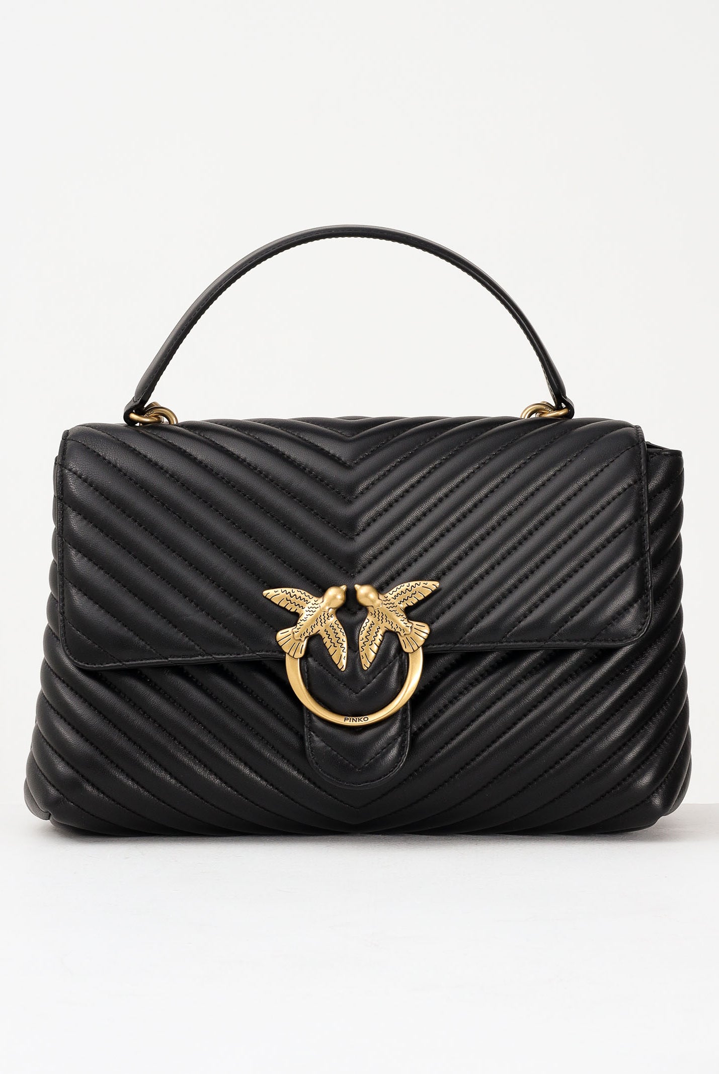 PINKO Shopper Big Love Bag Puff nera da donna 100042A0GK Z99Q PINKO