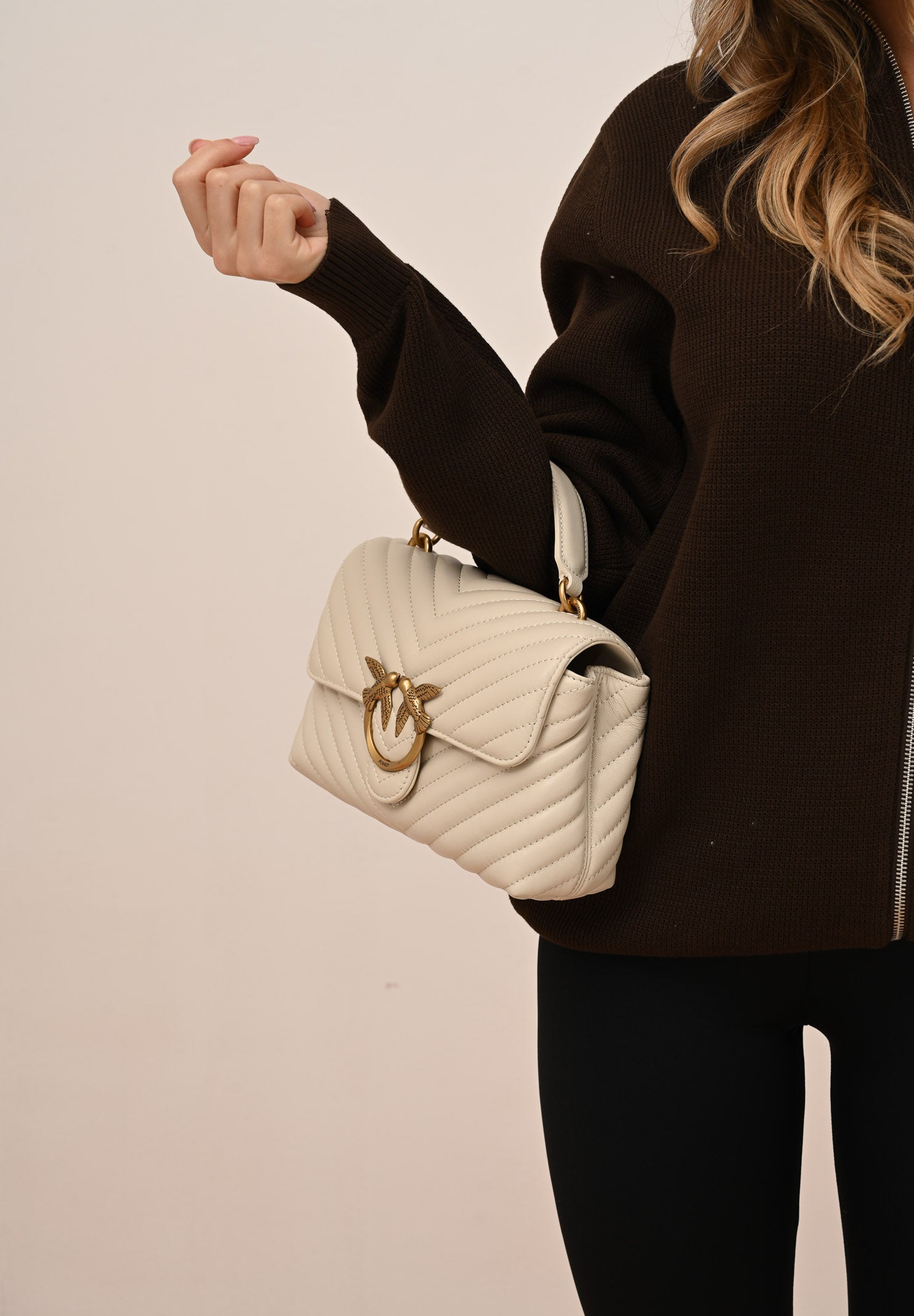 PINKO Borsa a mano Lady Love Bag Puff panna da donna 100044A0GK Z14Q PINKO