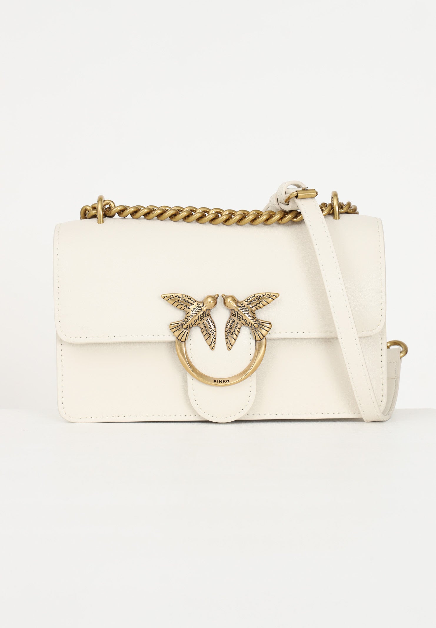 PINKO Borsa a tracolla Mini Love Bag panna da donna 100074A0F1 Z14Q PINKO