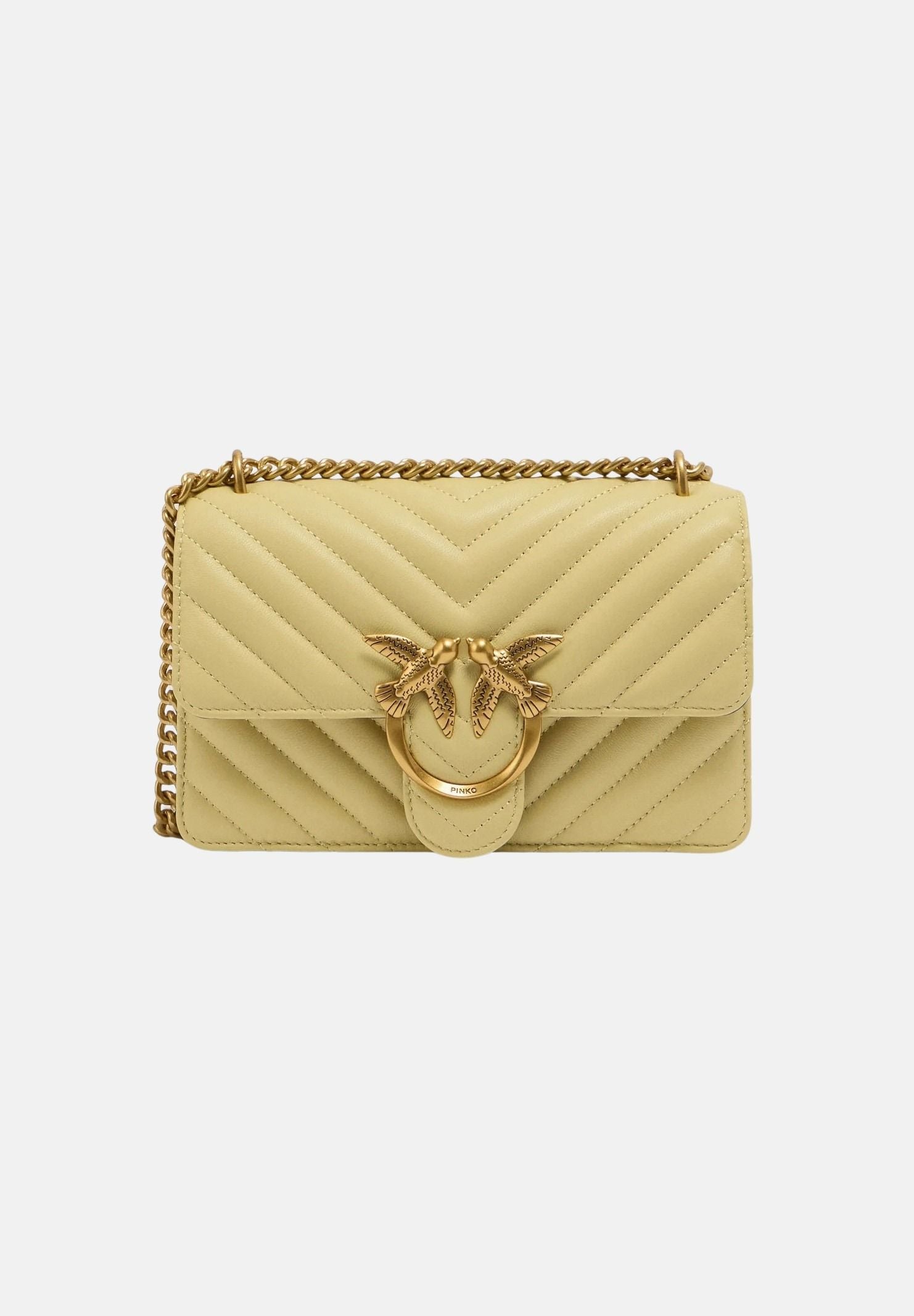 PINKO Borsa a tracolla Mini Love Bag One giallo vaniglia da donna 100074A0GK C39Q PINKO