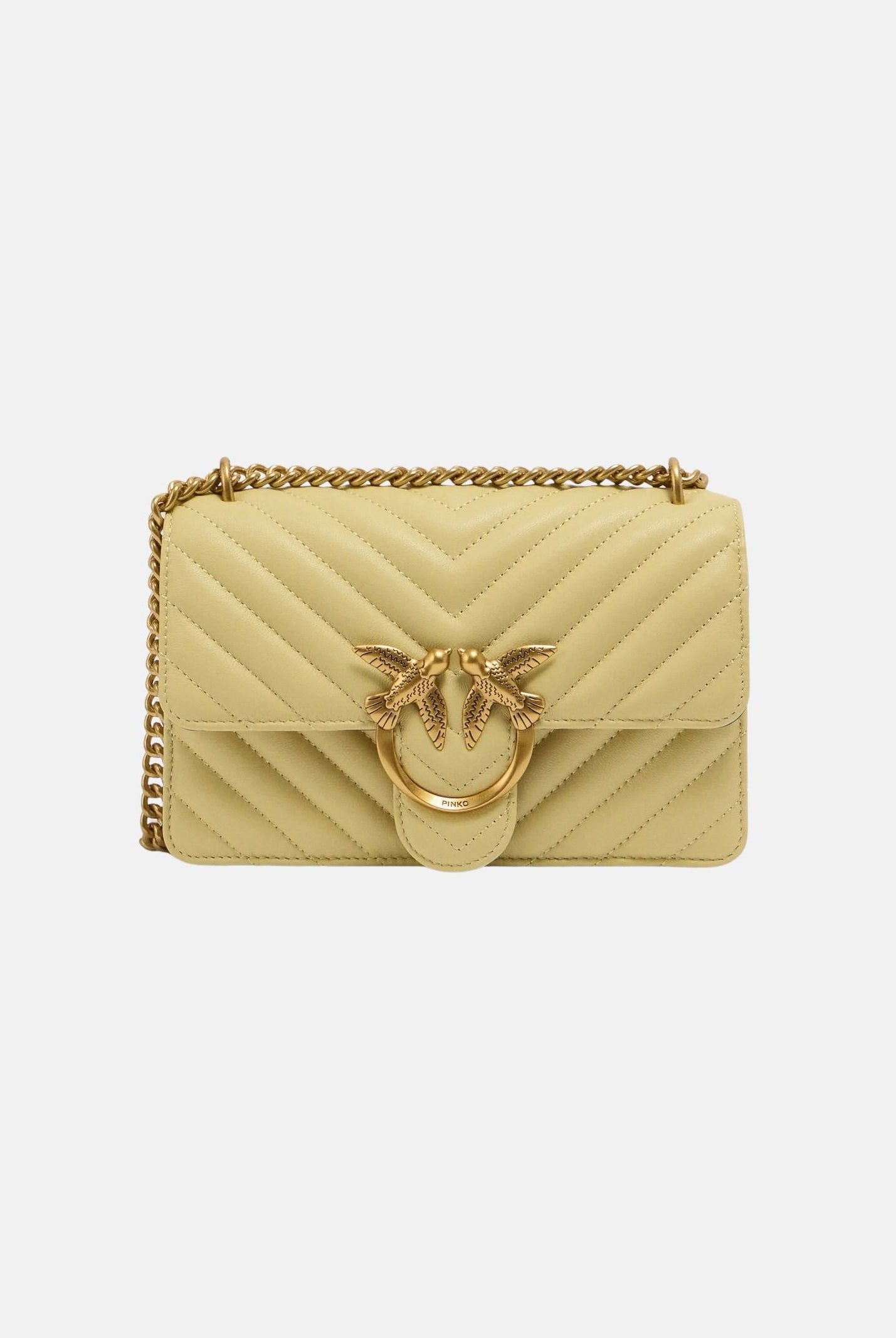 PINKO Borsa a tracolla Mini Love Bag One giallo vaniglia da donna 100074A0GK C39Q PINKO