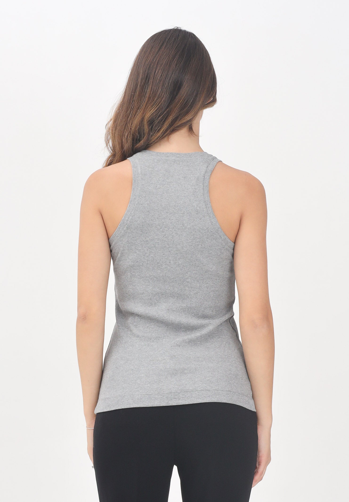 PINKO Canotta grigia da donna personalizzata con mini logo PINKO 100822A2RC I42 PINKO