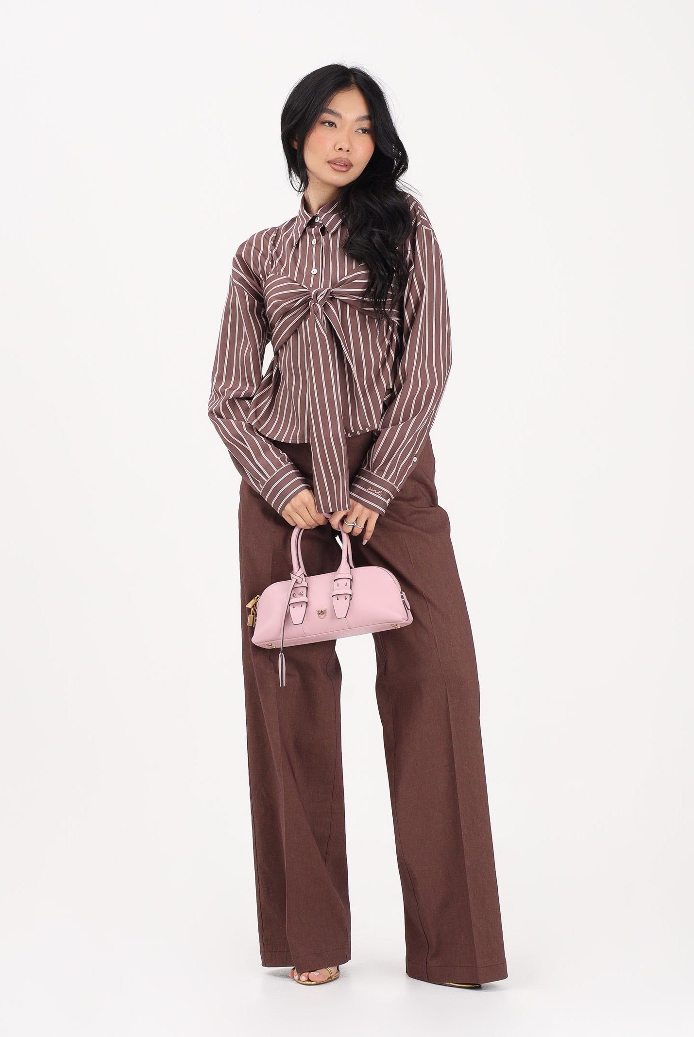 PINKO Pantalone elegante marrone da donna 104929A34I L78 PINKO