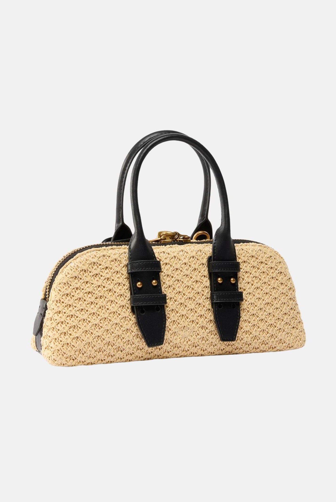 PINKO Borsa a mano Escape Bag Horizontal beige e nera da donna 105334A1RL C24Q PINKO