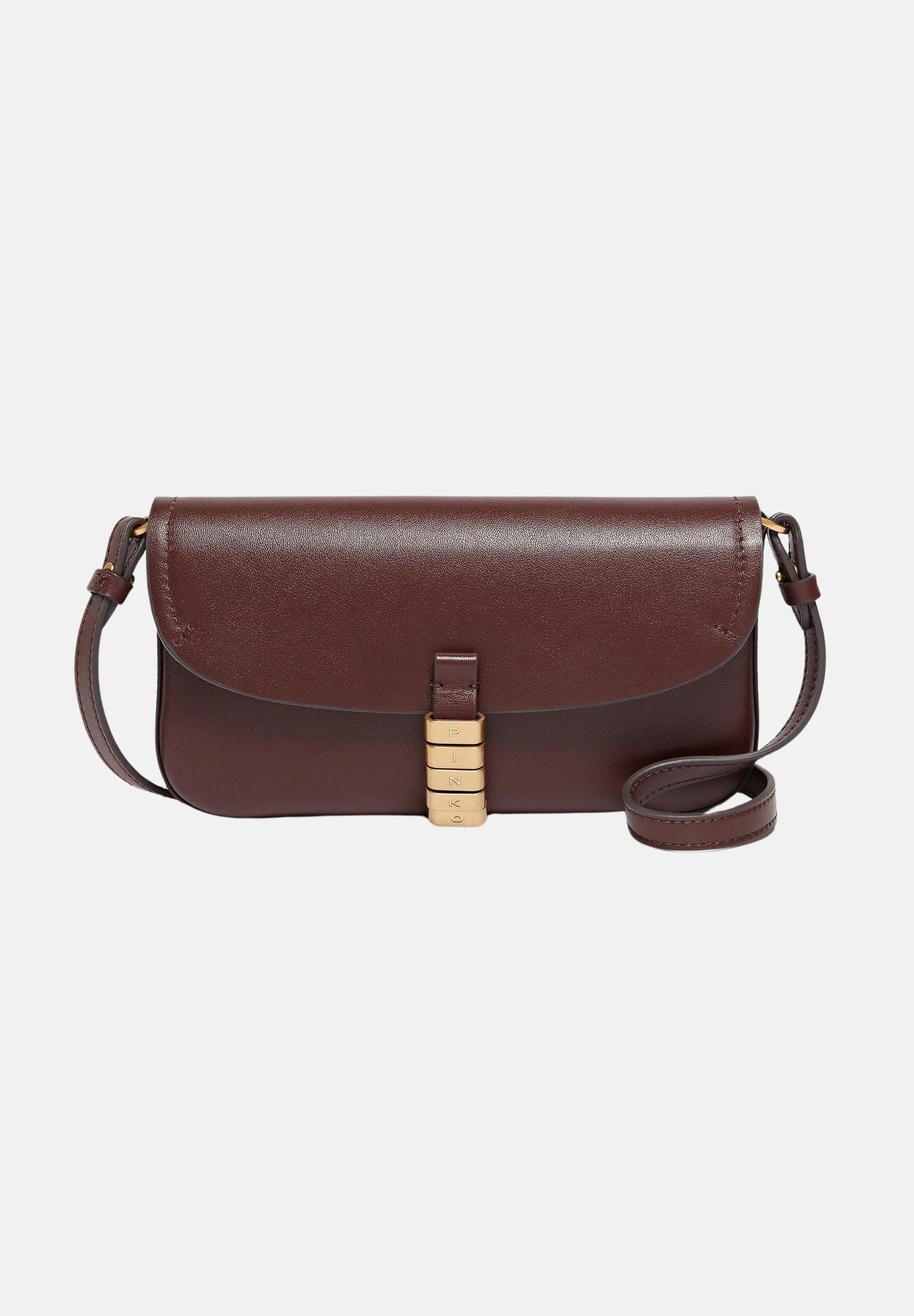 PINKO Borsa a spalla Saddle Flat burgundy da donna 105349A1ZX R49Q PINKO