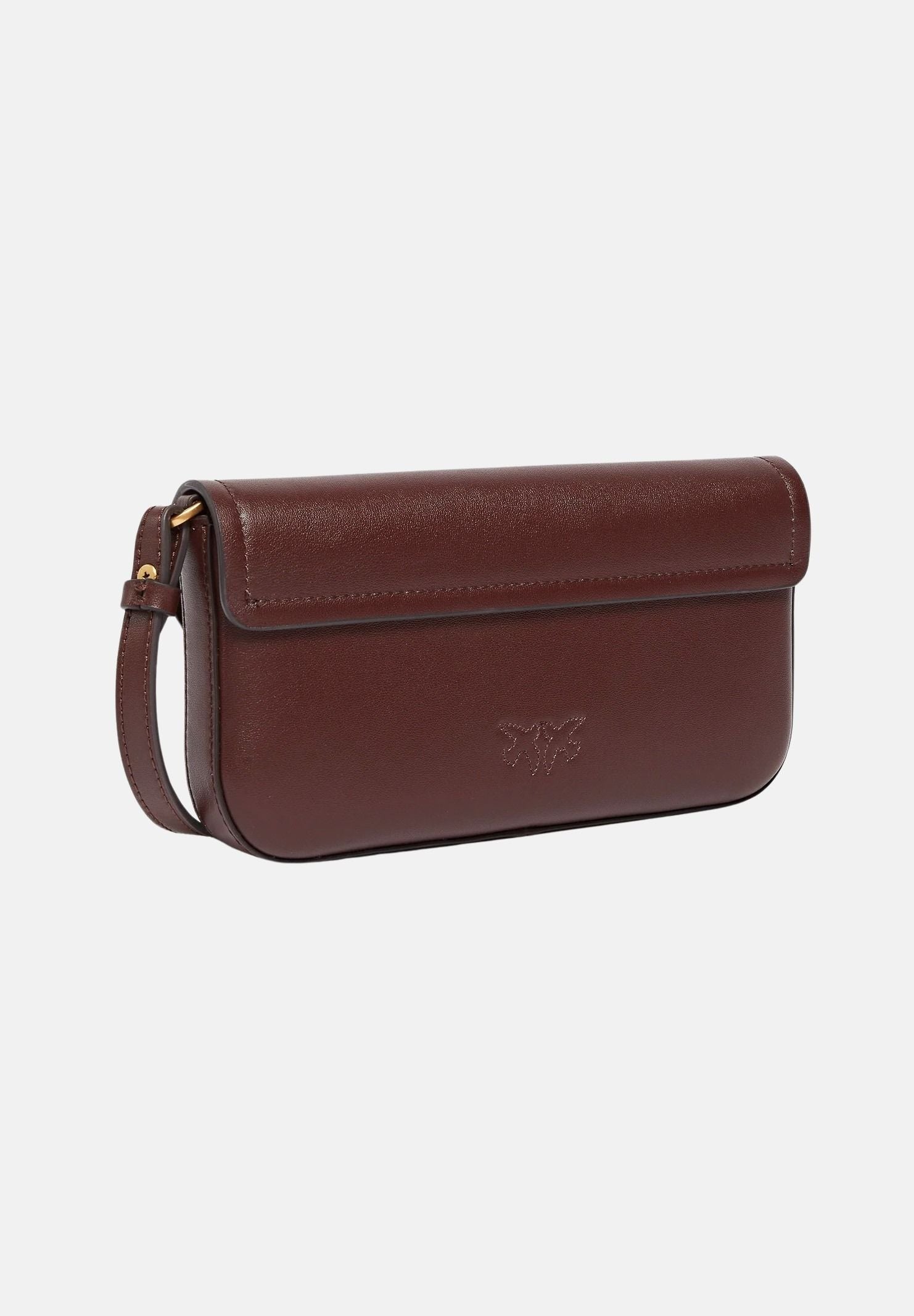 PINKO Borsa a spalla Saddle Flat burgundy da donna 105349A1ZX R49Q PINKO