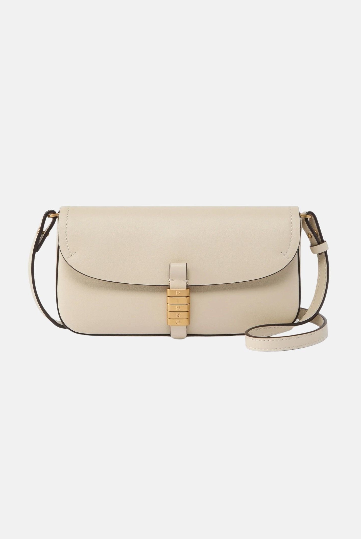 PINKO Borsa a spalla Saddle Flat beige da donna 105349A1ZX Z14Q PINKO