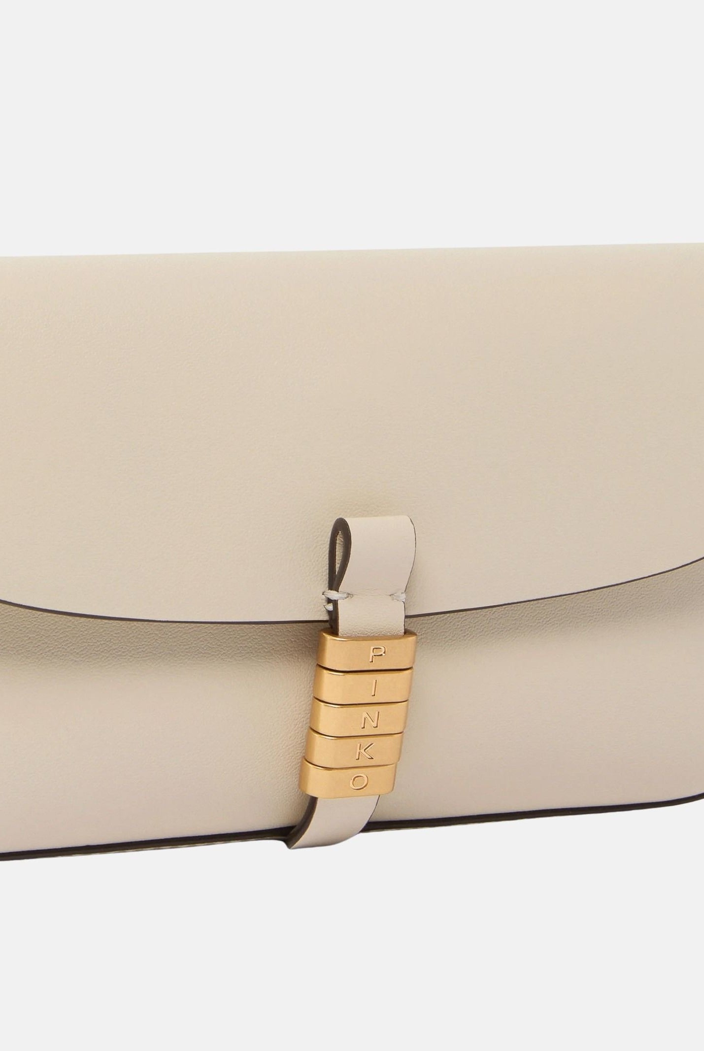 PINKO Borsa a spalla Saddle Flat beige da donna 105349A1ZX Z14Q PINKO