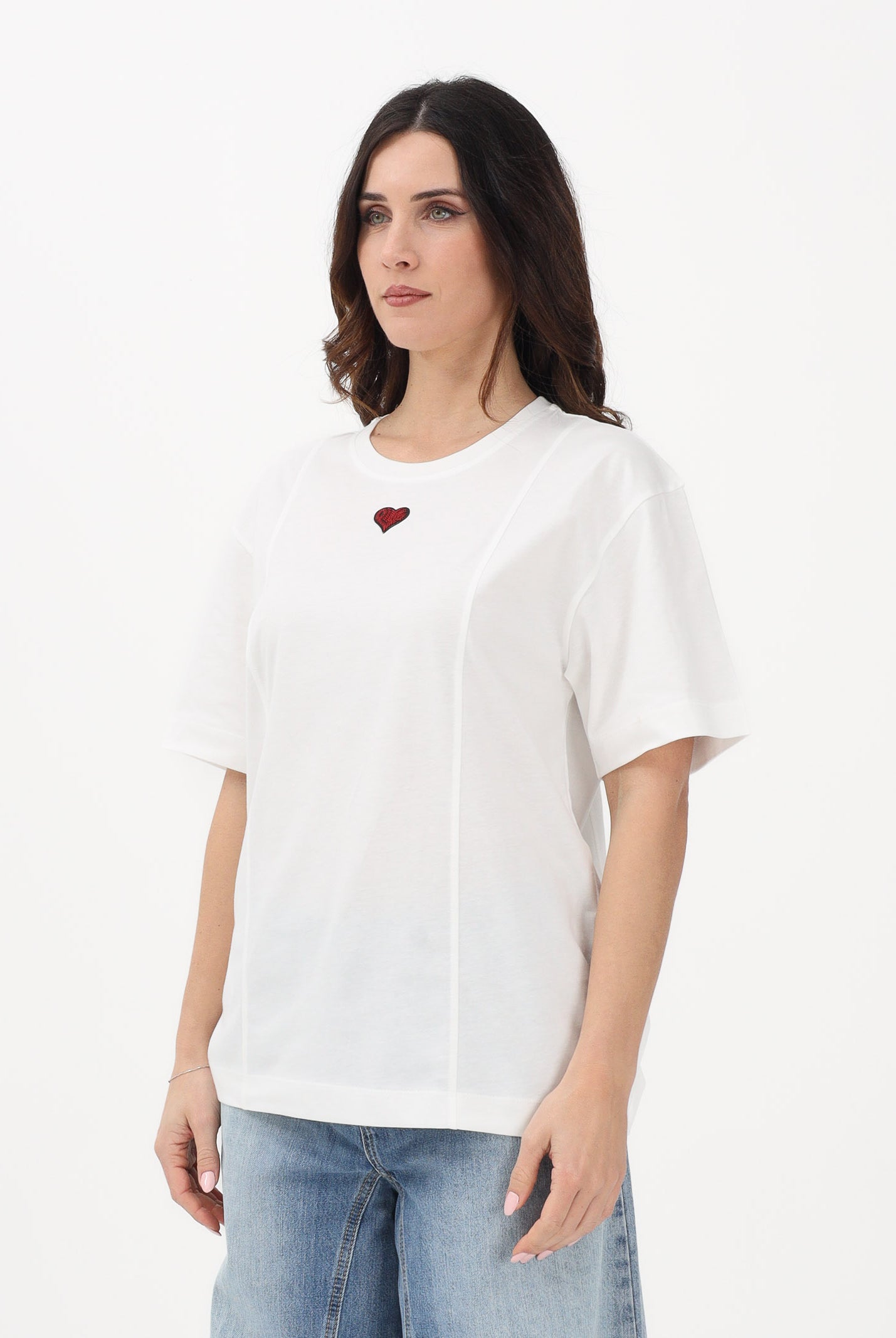 PINKO T-shirt a manica corta TORTINO bianca da donna 105665A326 Z05 PINKO