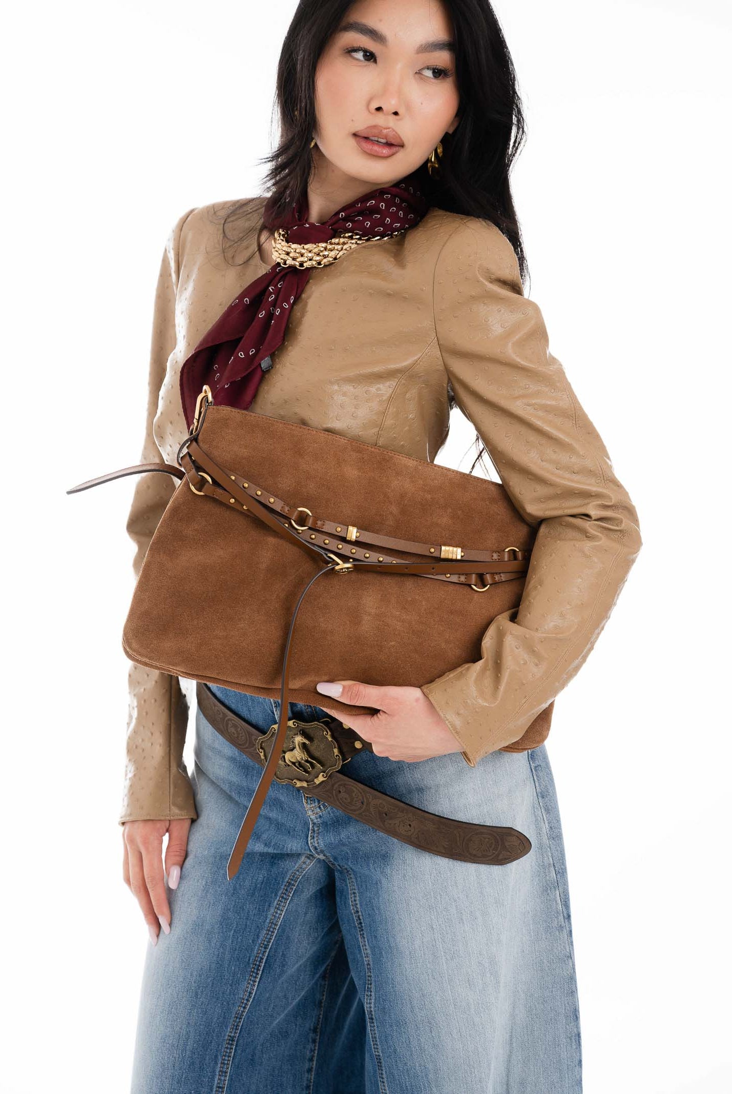 PINKO Shopper Belt Bag Big marrone da donna 105903A0F6 L17Q PINKO