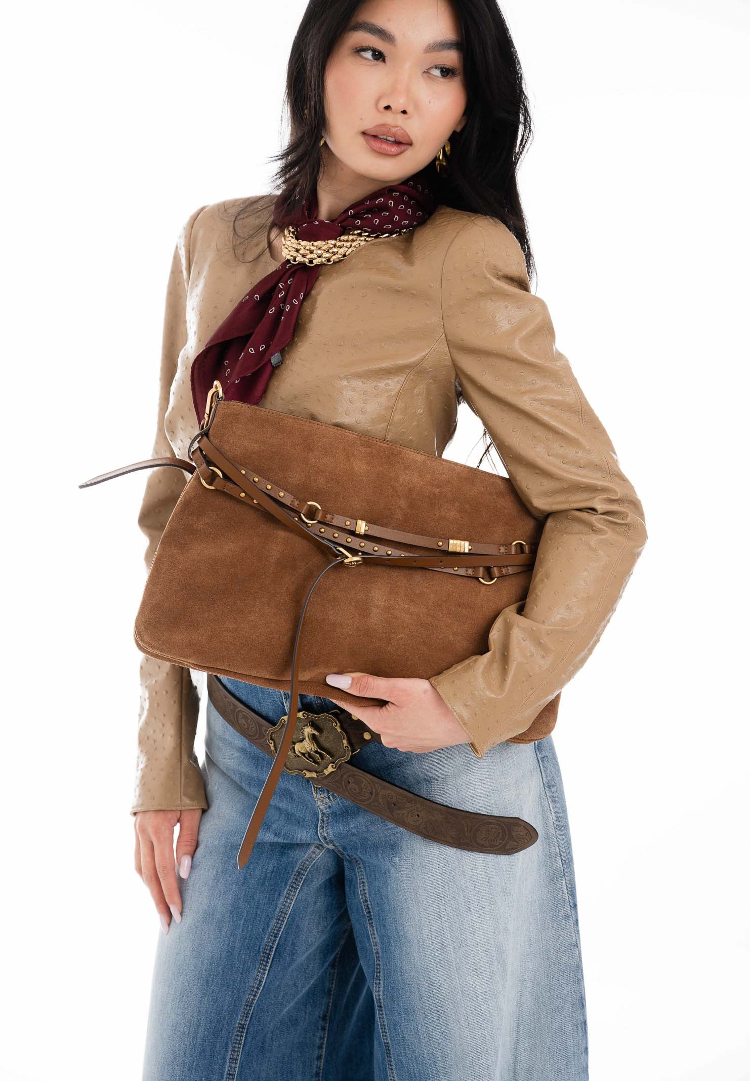 PINKO Shopper Belt Bag Big marrone da donna 105903A0F6 L17Q PINKO