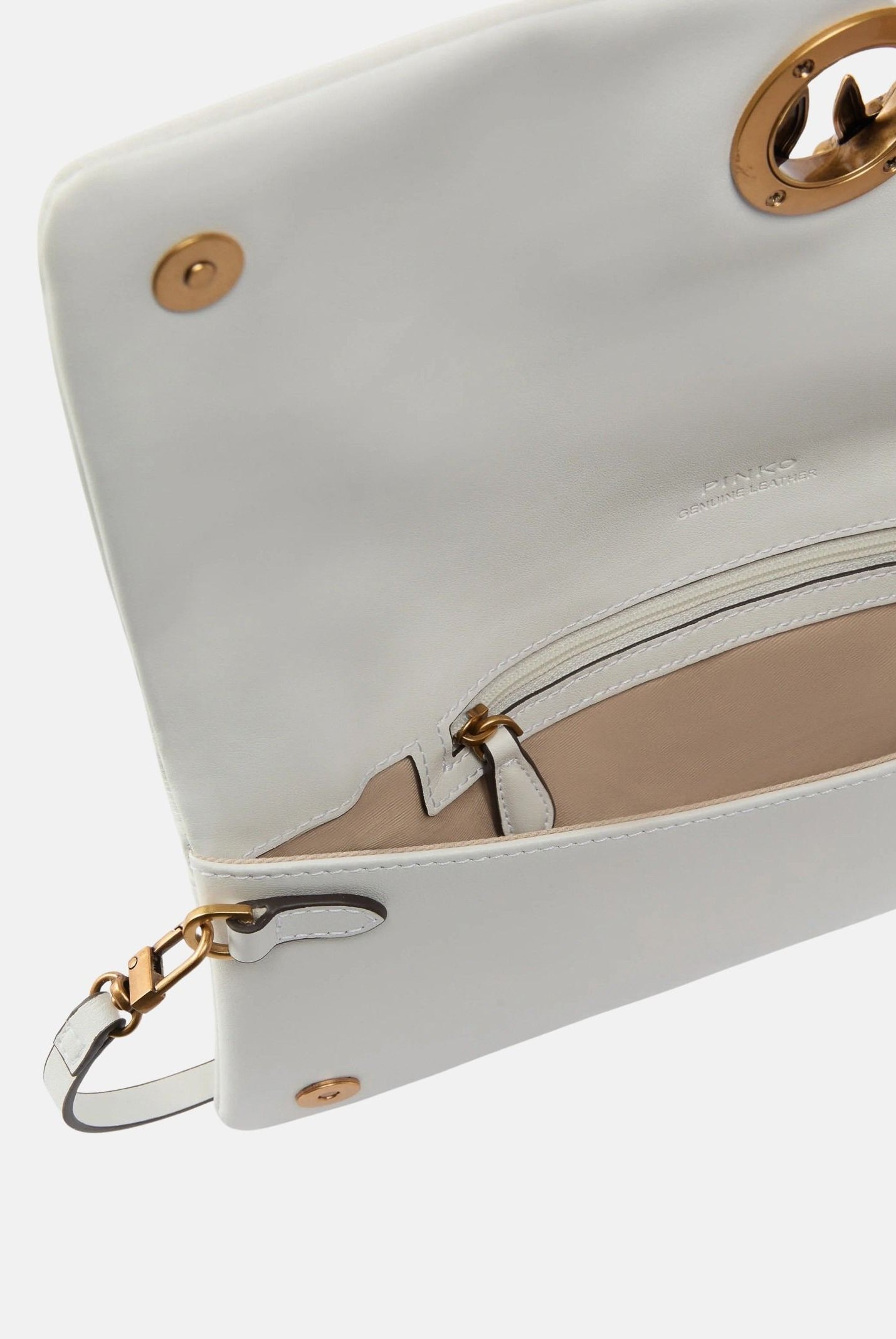 PINKO Pochette Love Bag Click Soft Horizontal bianca da donna 106022A0QO Z15Q PINKO