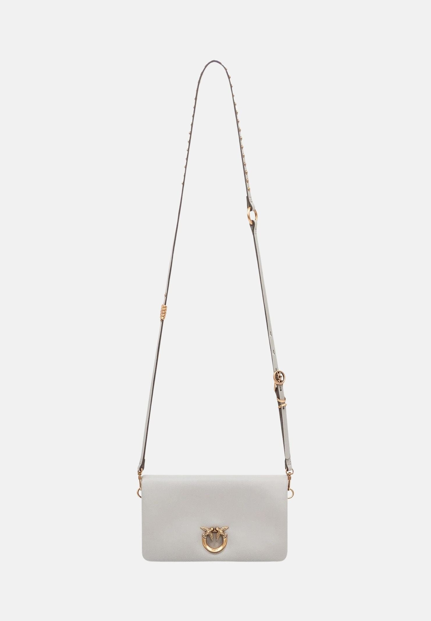 PINKO Pochette Love Bag Click Soft Horizontal Mini grigio perla da donna 106023A0QO K32Q PINKO
