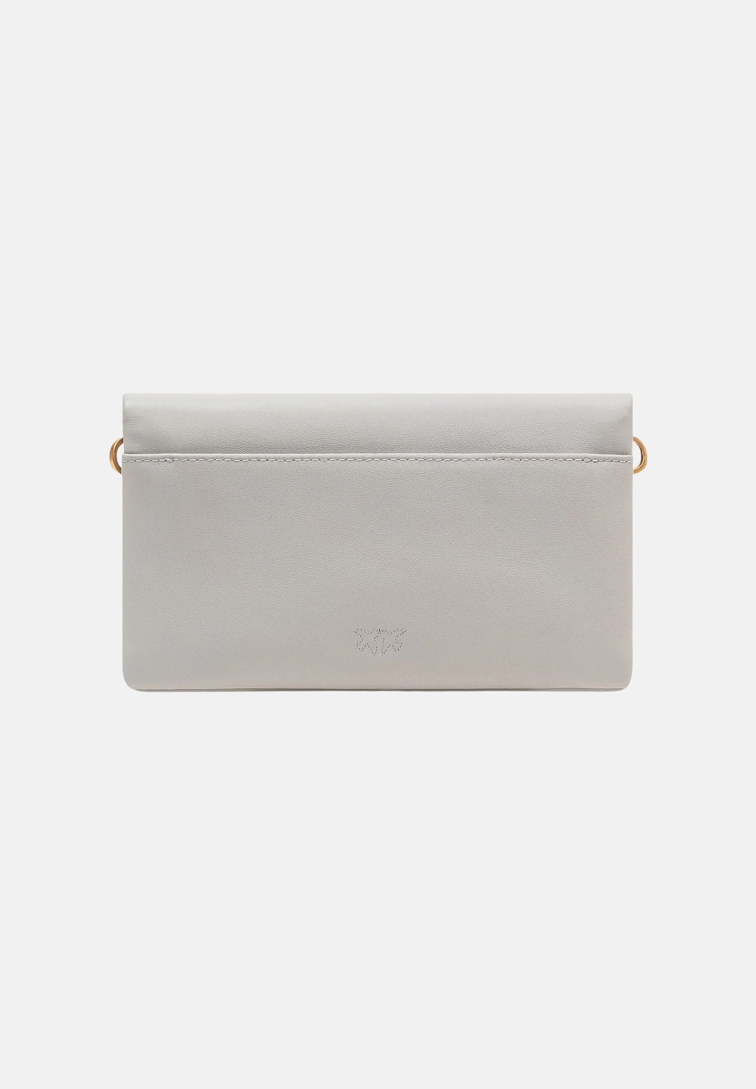 PINKO Pochette Love Bag Click Soft Horizontal Mini grigio perla da donna 106023A0QO K32Q PINKO