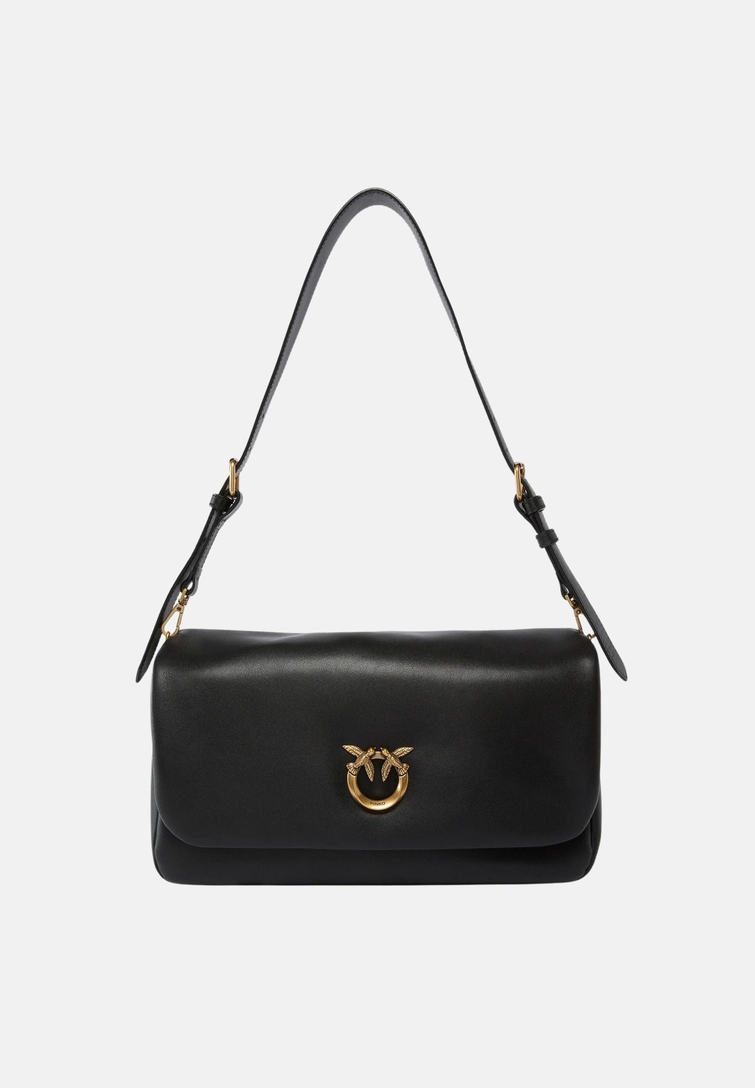 PINKO Borsa a spalla Love Bag Click Soft Horizontal Handle nera da donna 106178A0QO Z99Q PINKO