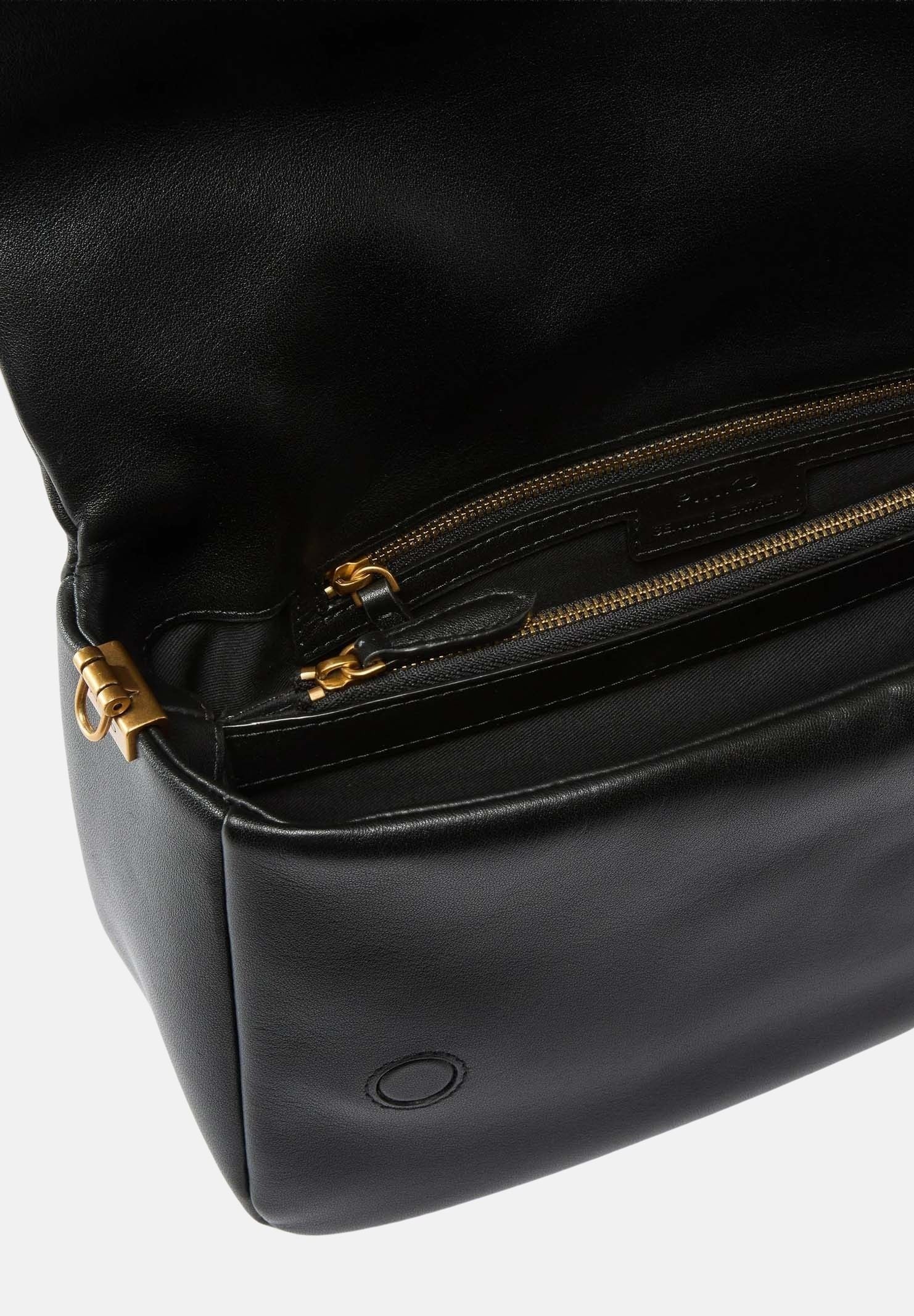 PINKO Borsa a spalla Love Bag Click Soft Horizontal Handle nera da donna 106178A0QO Z99Q PINKO