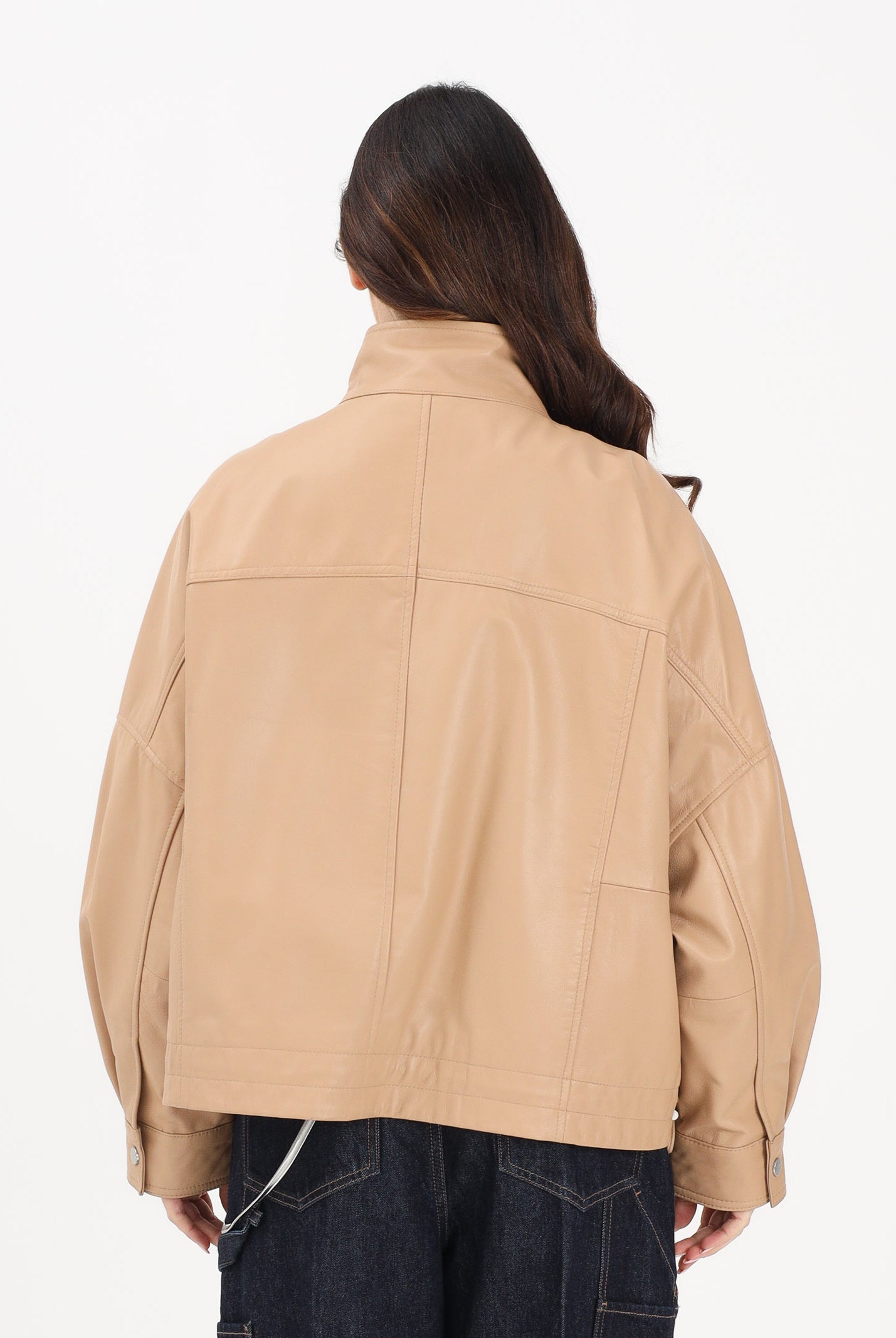 PINKO Giubbotto in pelle BAILEE BLOUSON beige da donna 106235A31Y D41 PINKO