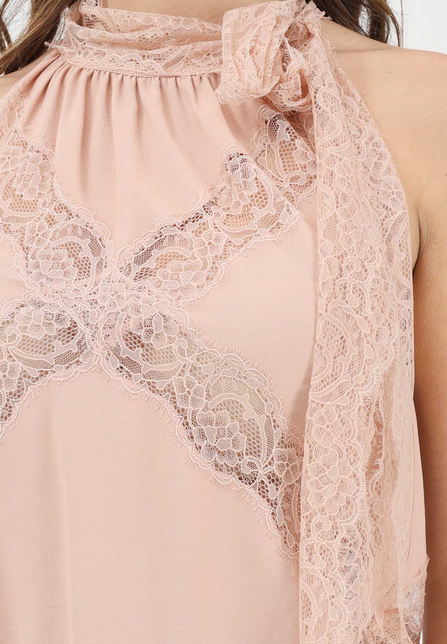 PINKO Top elegante rosa da donna con pizzo 106263A32Y Q35 PINKO