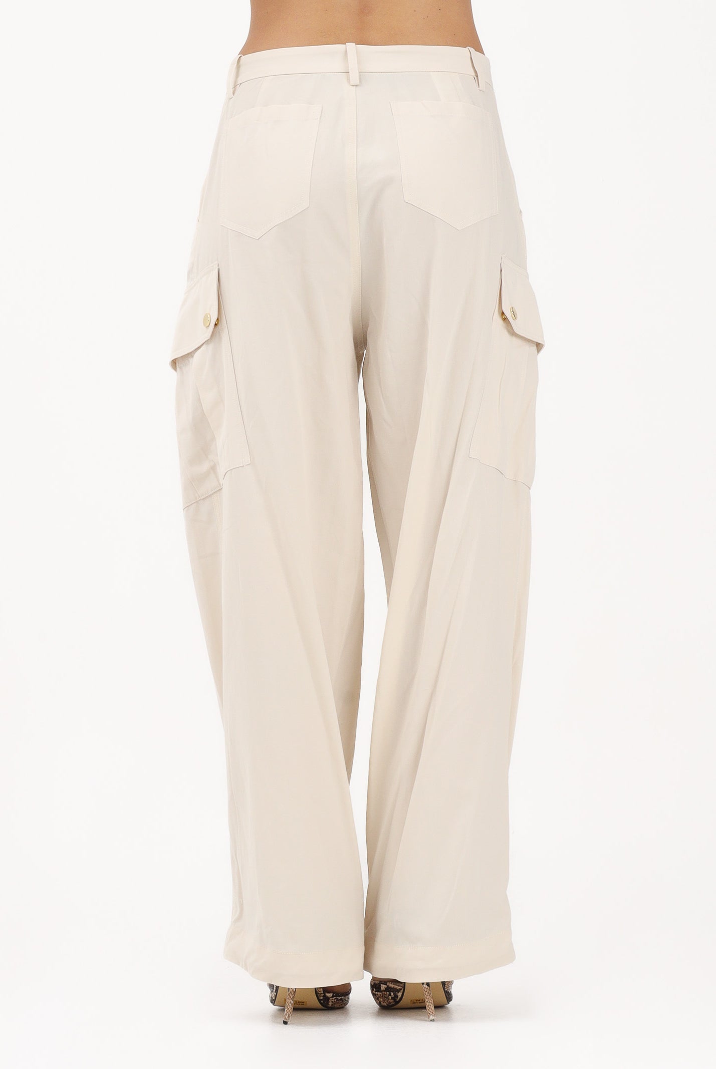 PINKO Pantalone cargo beige da donna 106278A2ER C03 PINKO